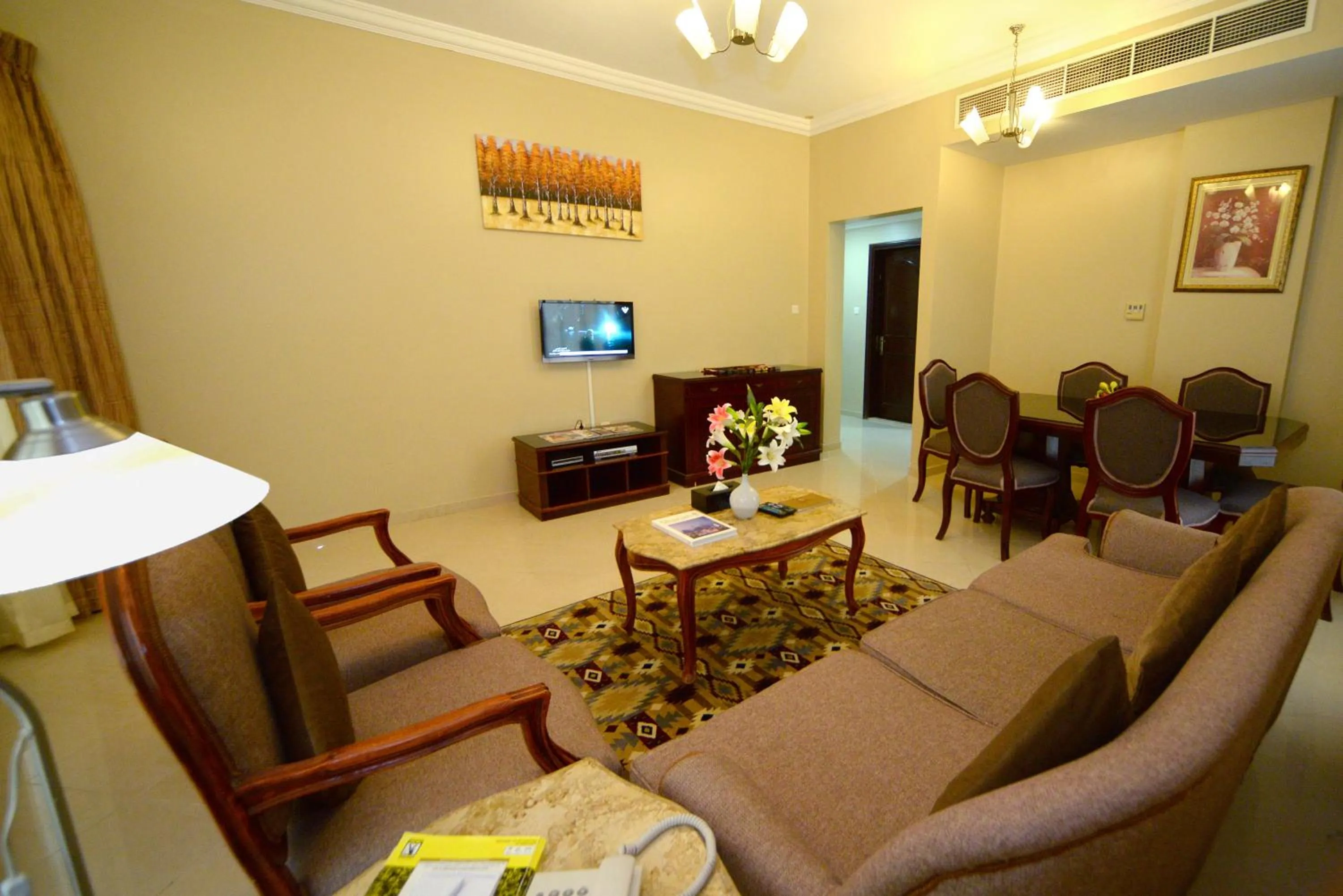 Living room in Emirates Stars Hotel Apartments Sharjah