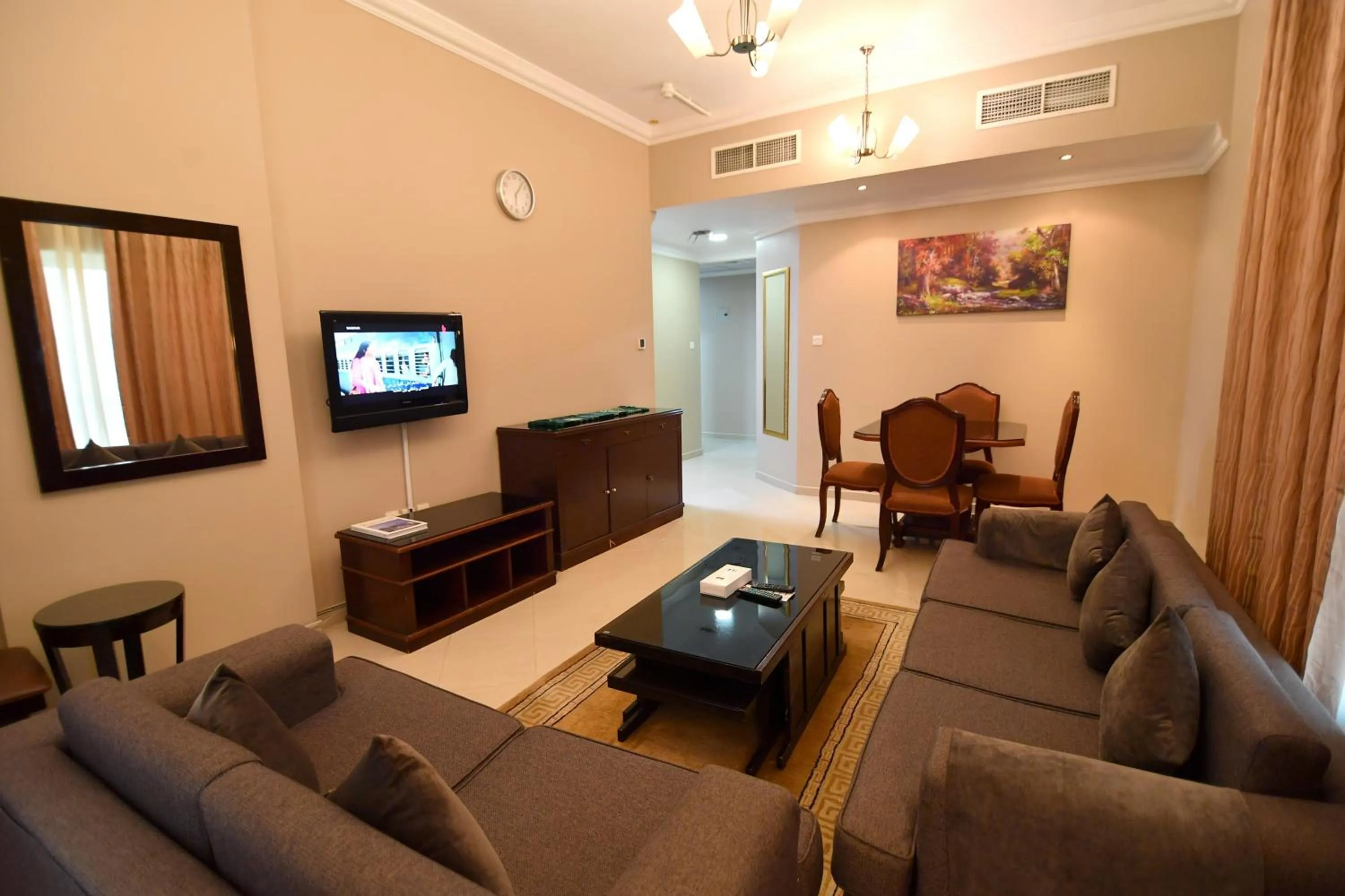 Living room in Emirates Stars Hotel Apartments Sharjah