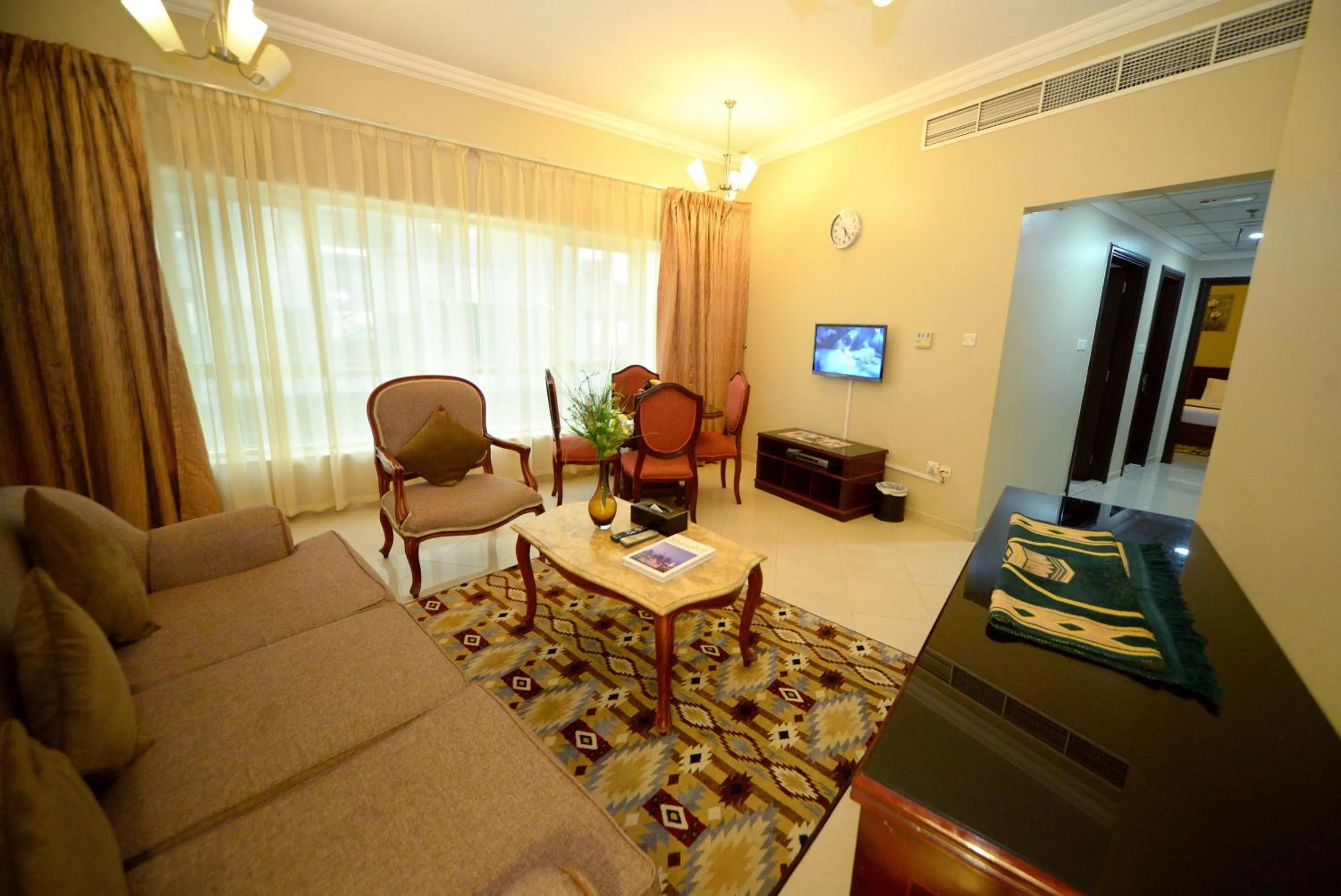 Living room in Emirates Stars Hotel Apartments Sharjah