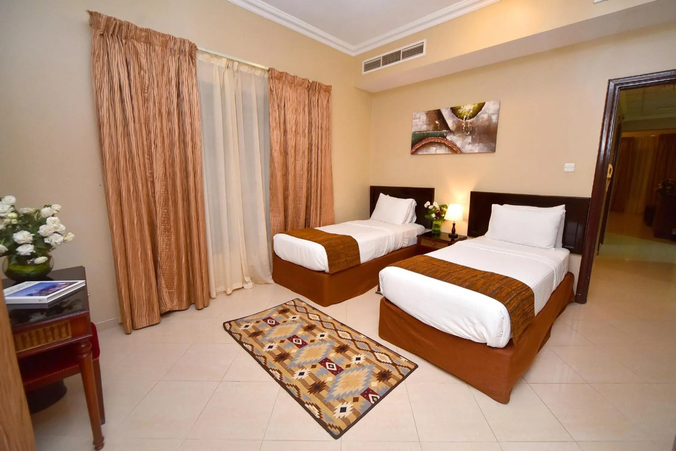 View (from property/room), Bed in Emirates Stars Hotel Apartments Sharjah