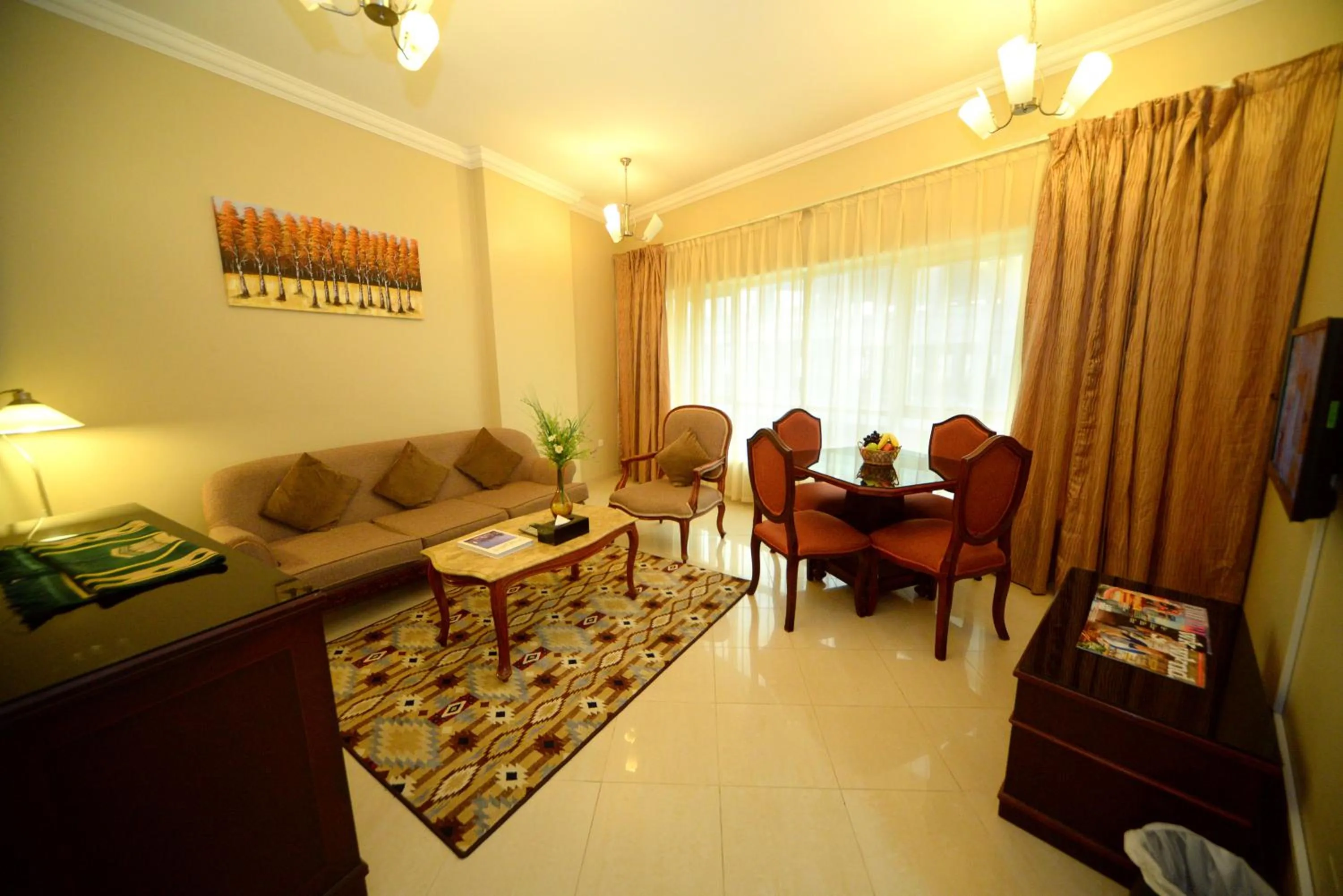 Seating area in Emirates Stars Hotel Apartments Sharjah