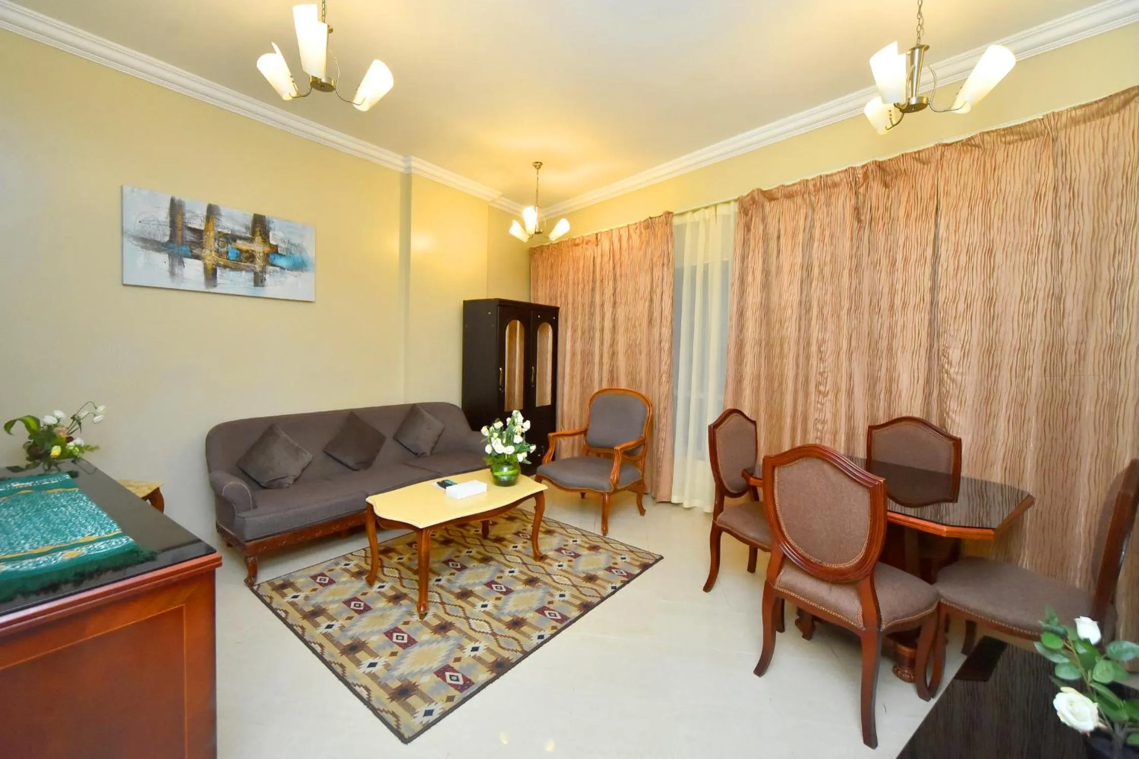 Living room in Emirates Stars Hotel Apartments Sharjah
