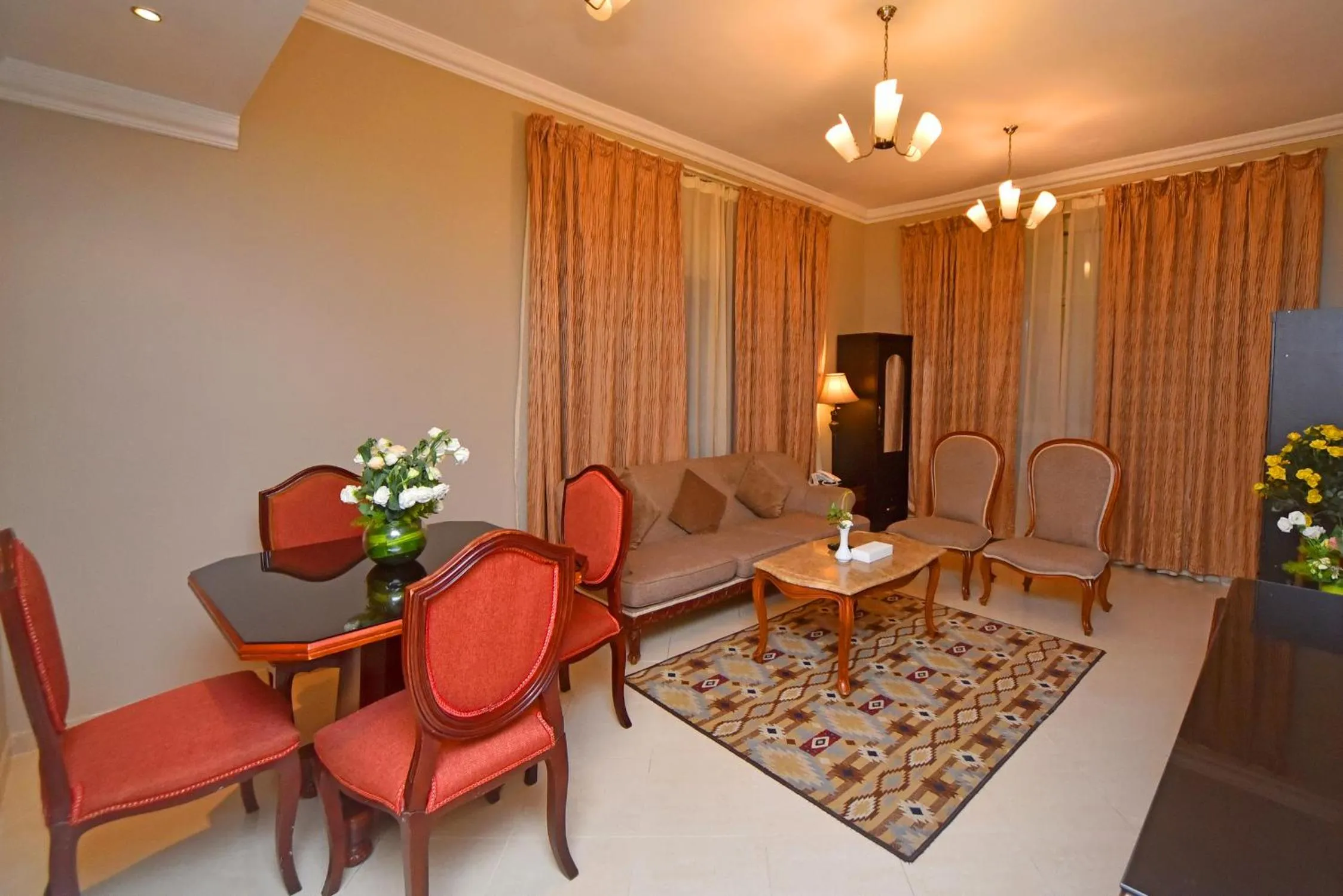 Seating area in Emirates Stars Hotel Apartments Sharjah