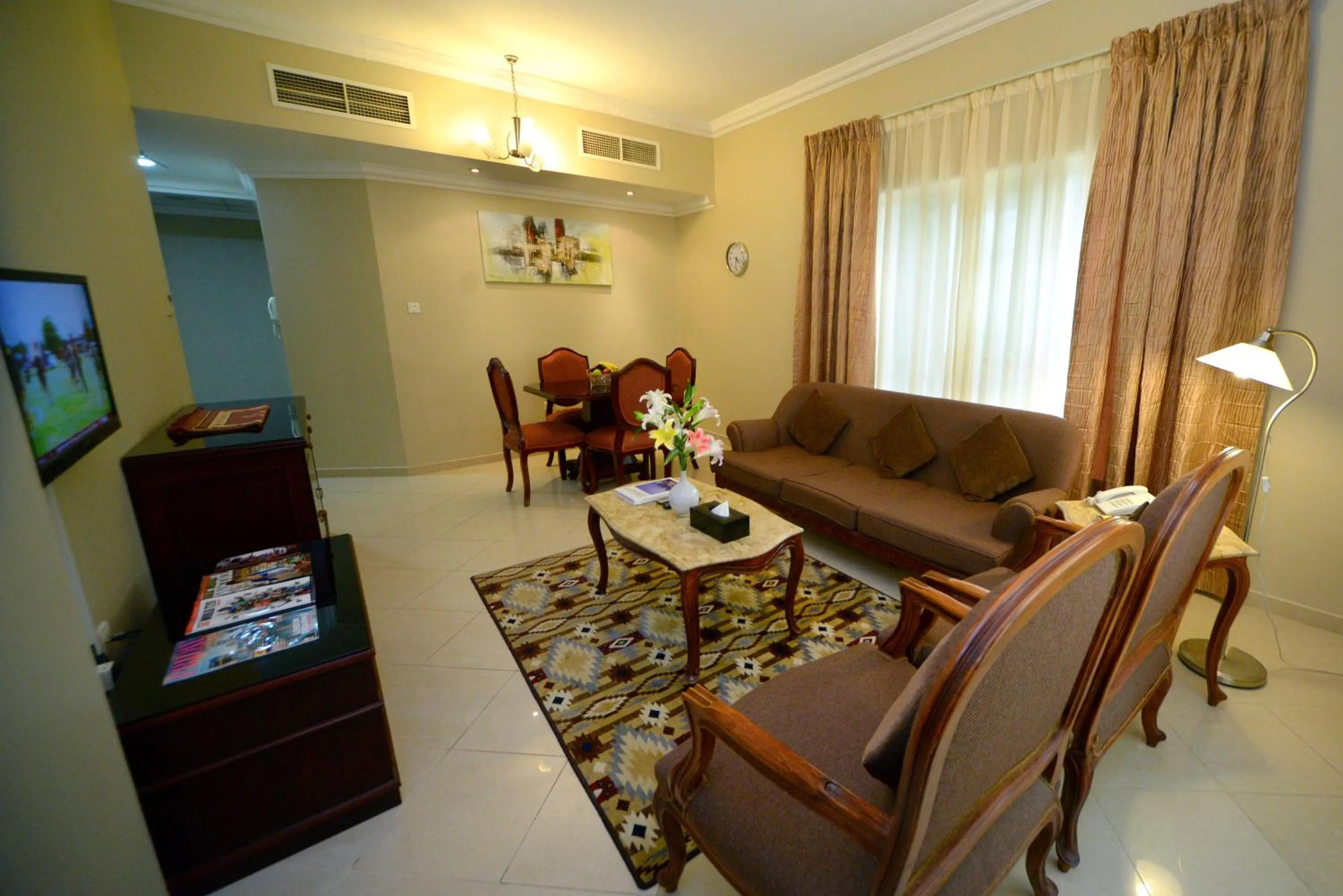 Living room in Emirates Stars Hotel Apartments Sharjah
