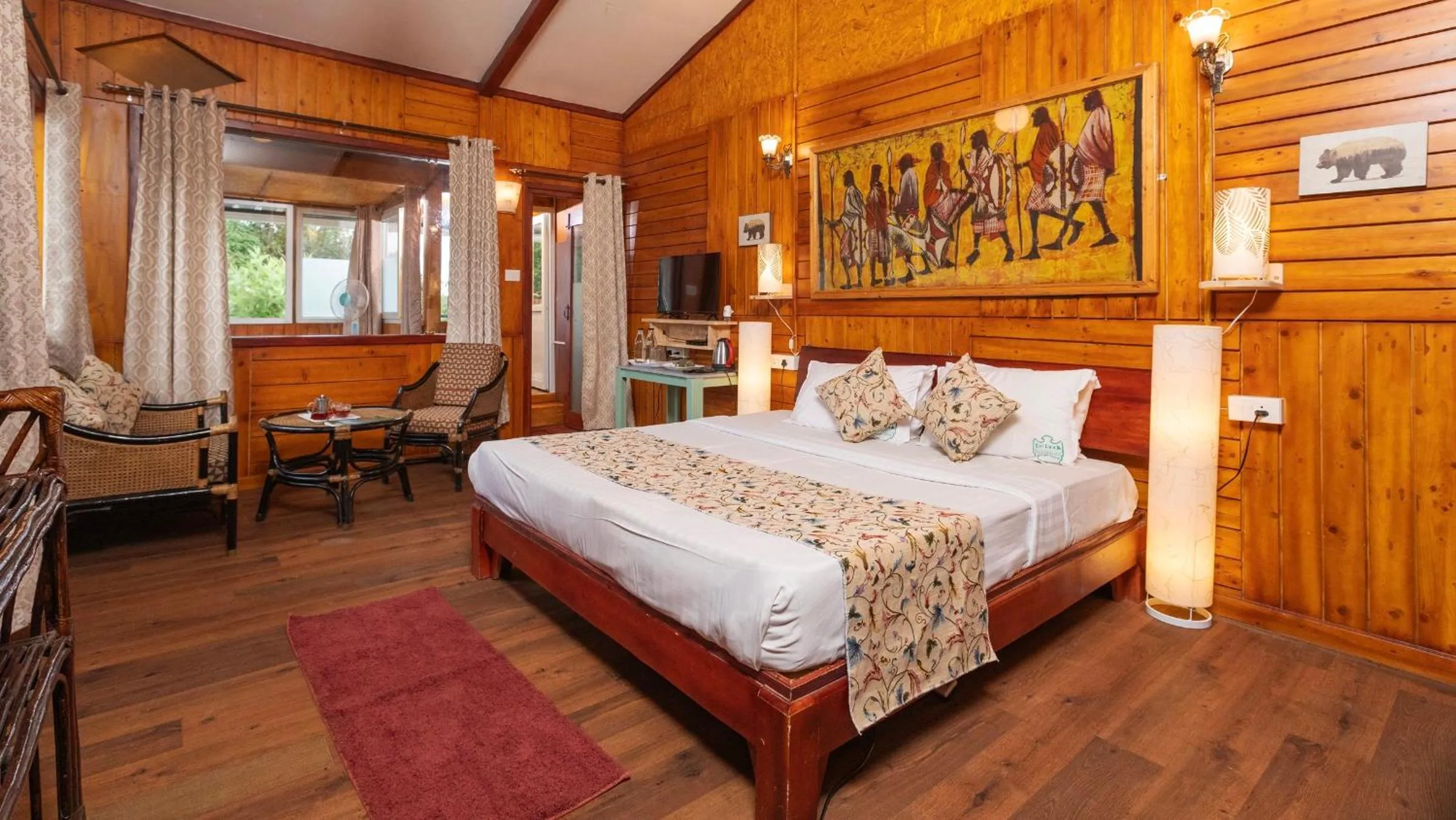 Bed in De Rock Jungle Living Resort