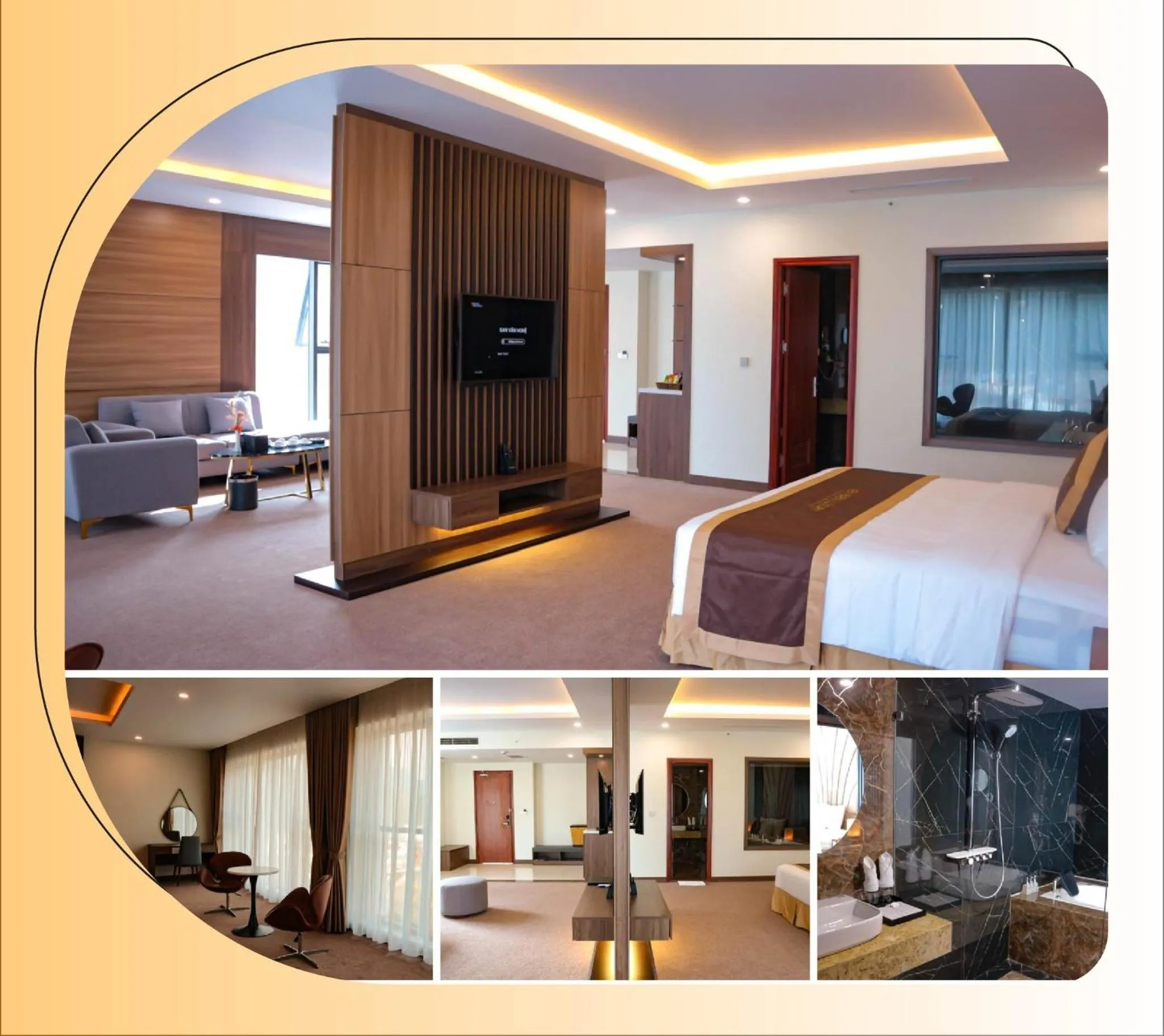 Bed in YEN BIEN LUXURY HOTEL