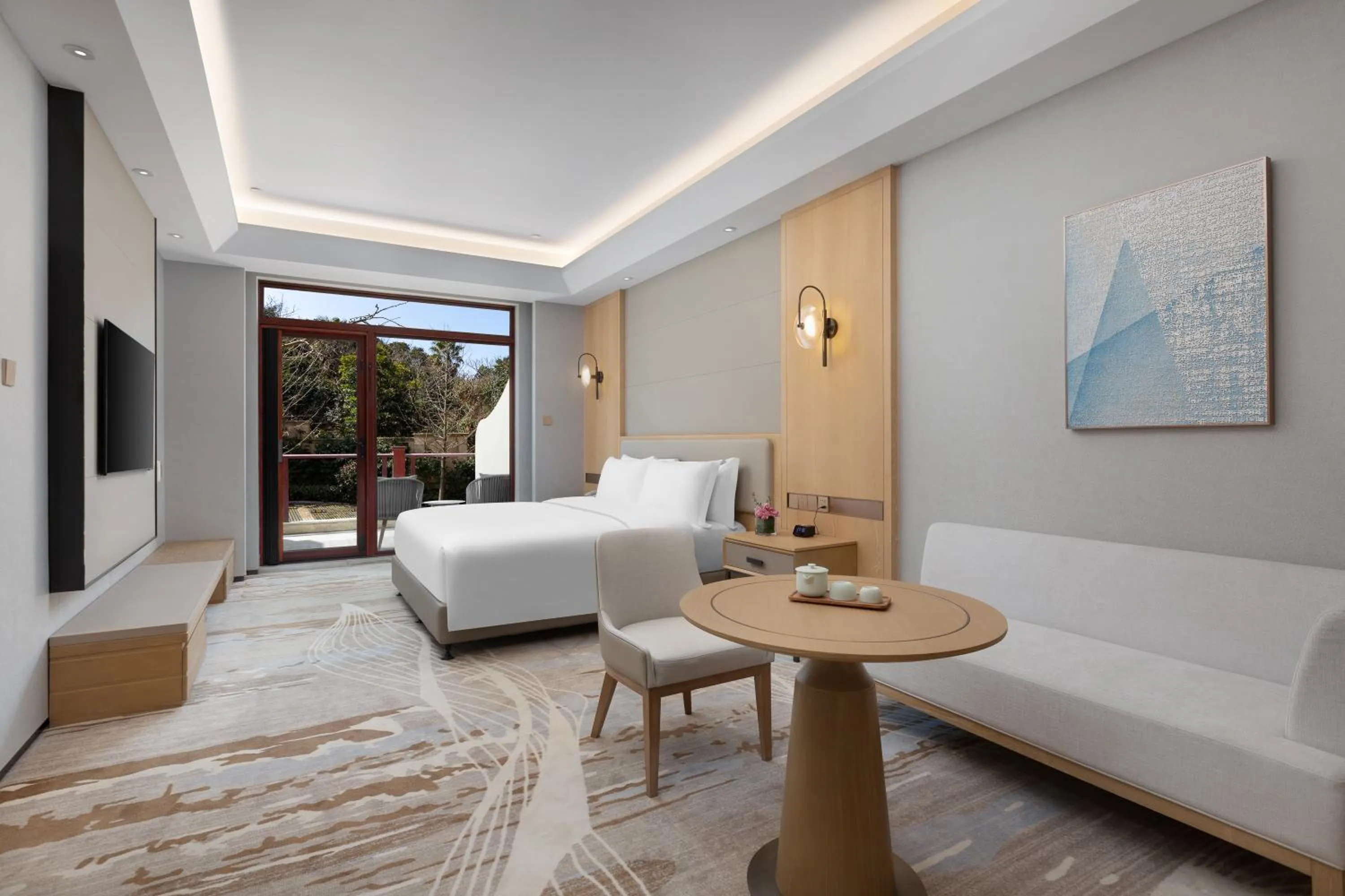 Bed in Crowne Plaza Zhoushan Seaview by IHG