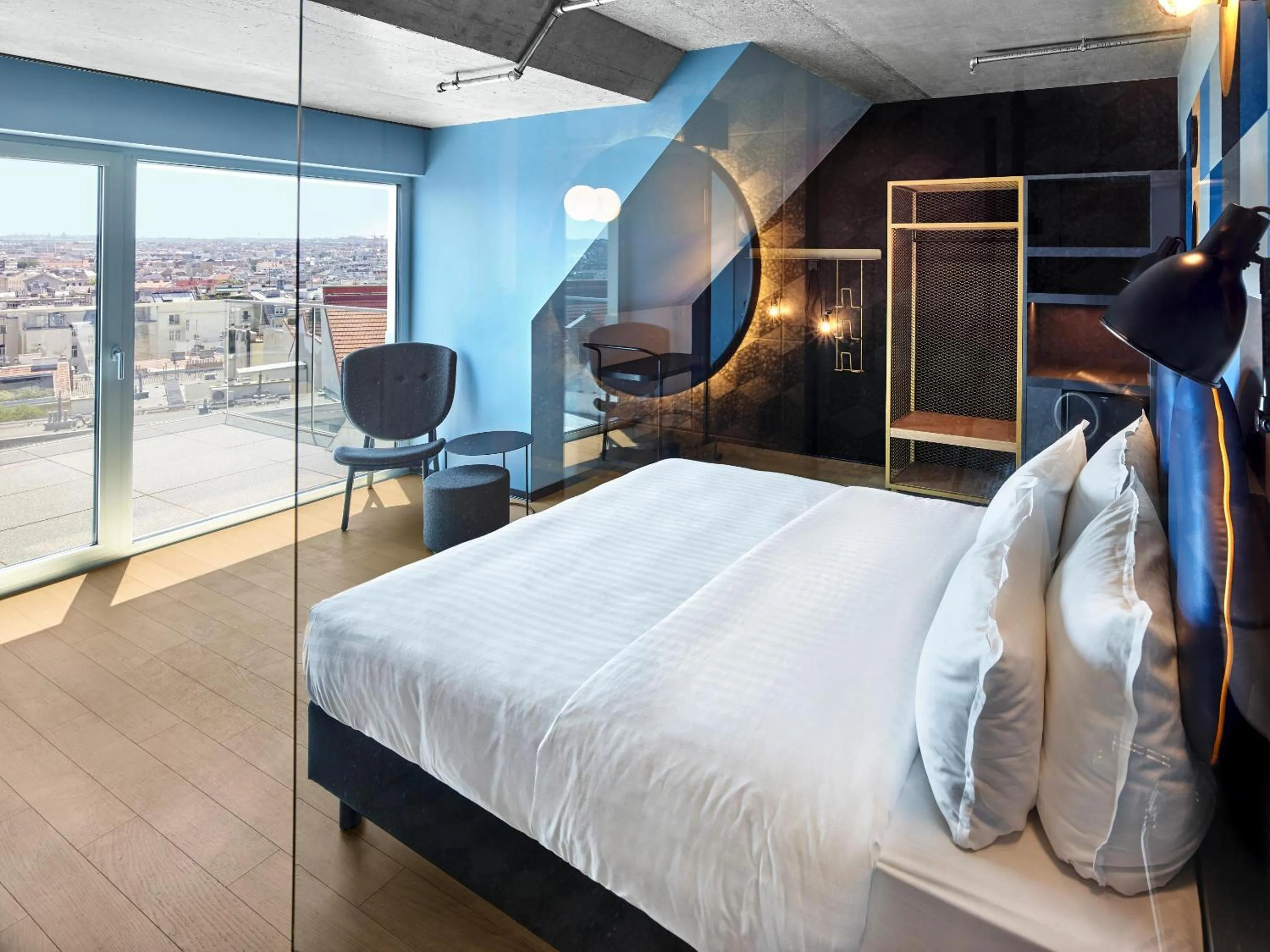 View (from property/room), Bed in Jaz in the City Vienna