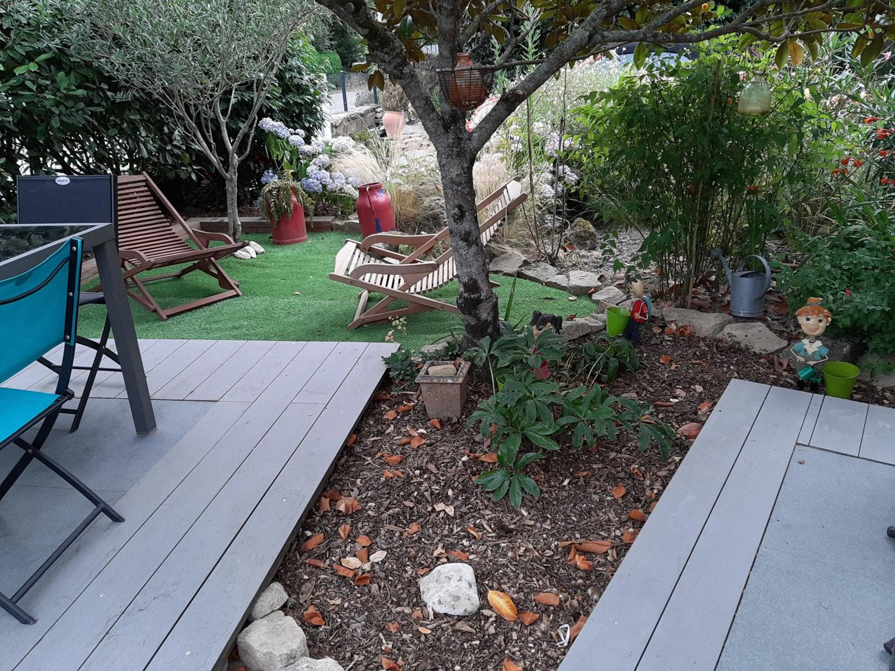 Patio in La Longère d'Arzoù, chambres d'hôtes