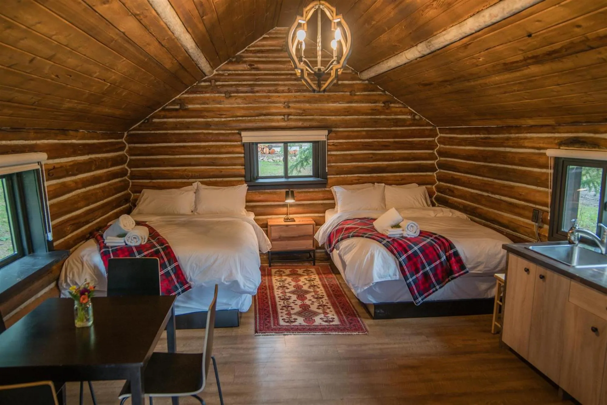 Photo of the whole room, Bed in Chute Lake Lodge