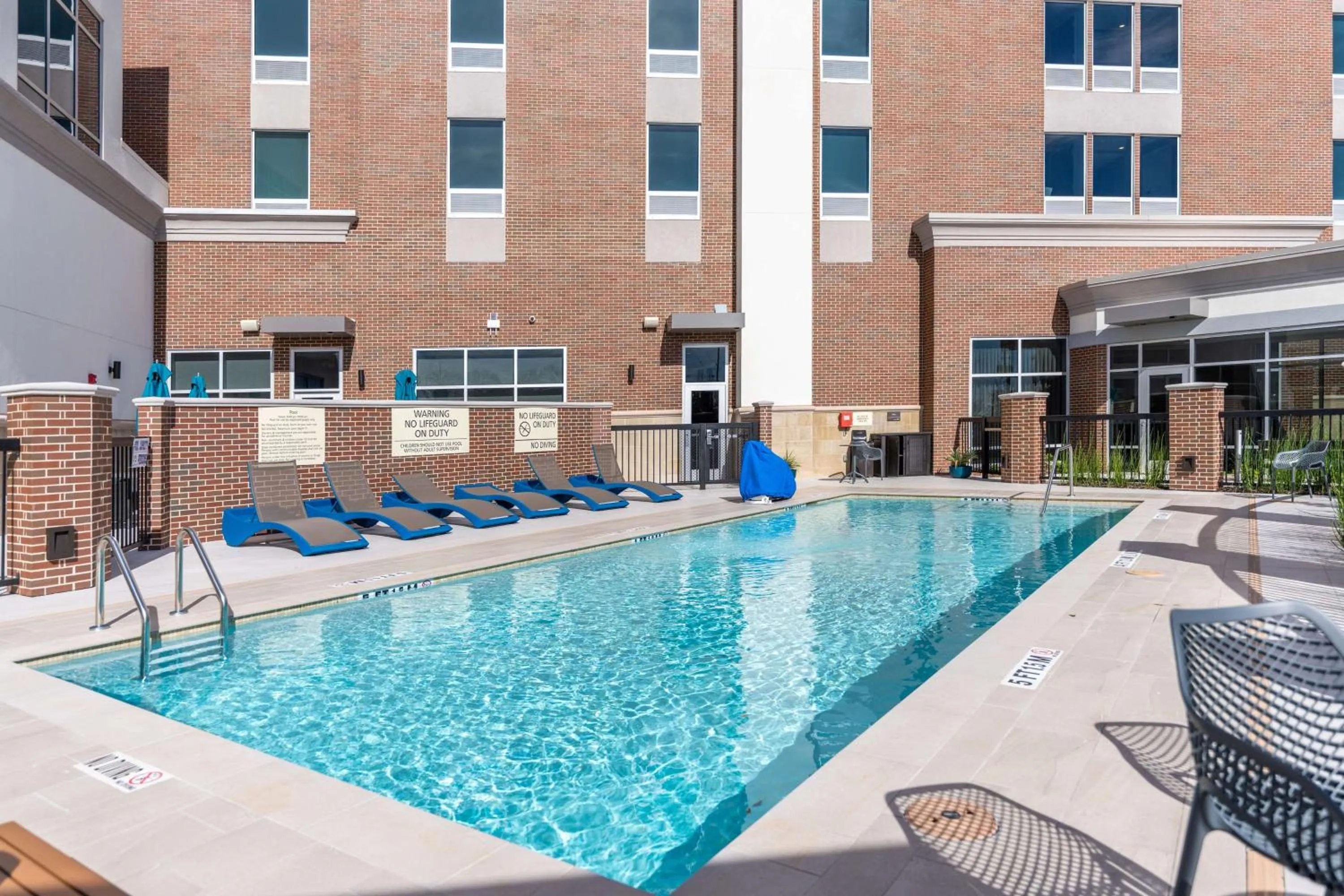Pool view in Hampton Inn & Suites Houston Sugar Land, Tx