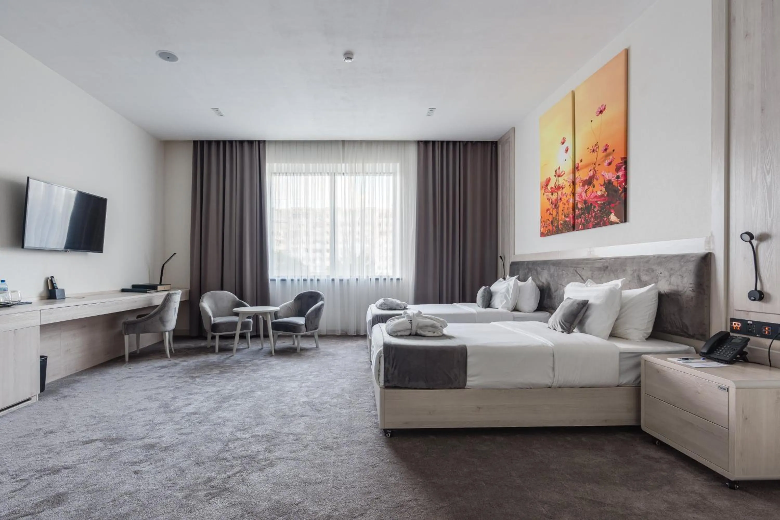 View (from property/room), Bed in Hotel Inspira-S Tashkent