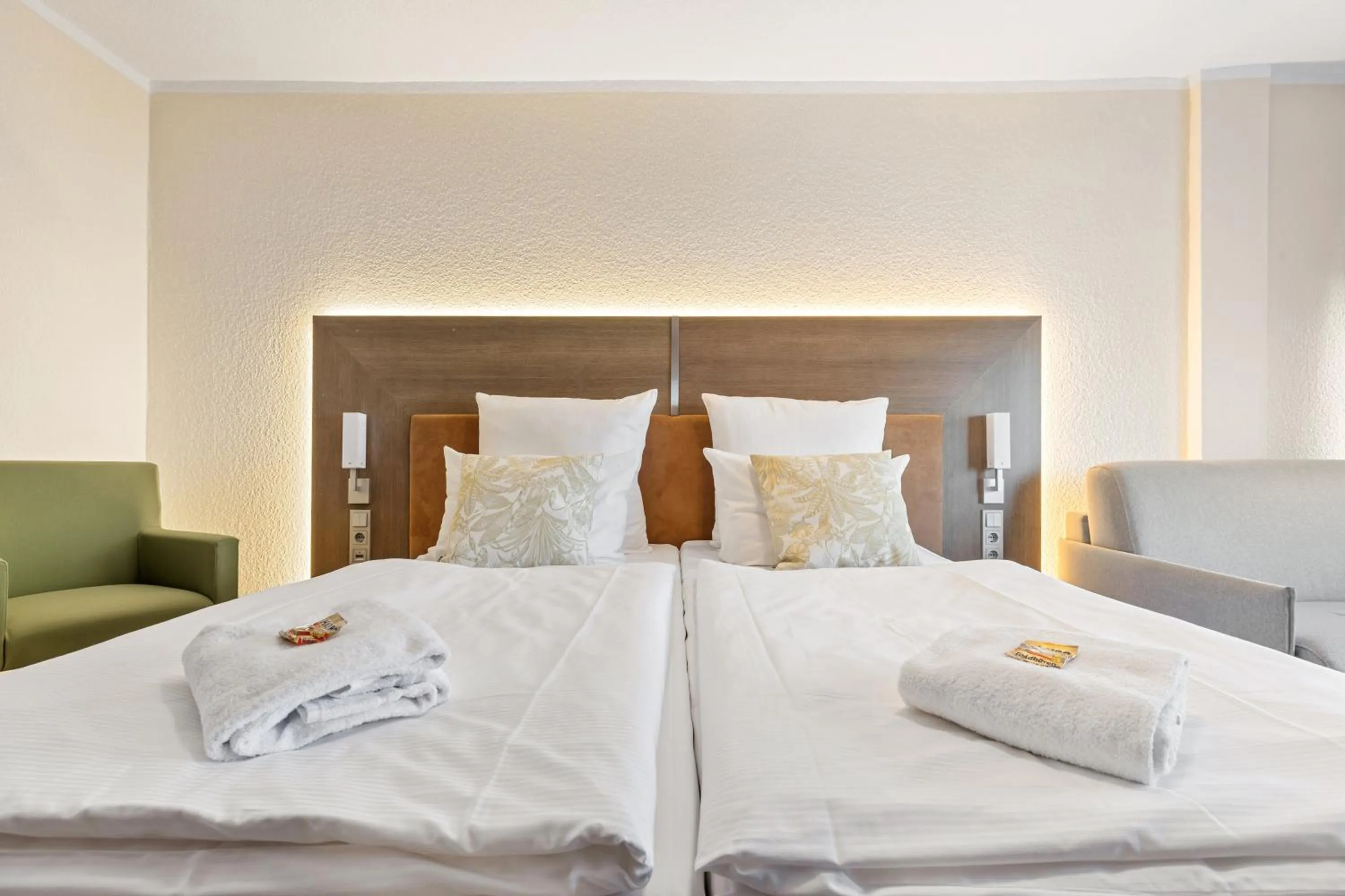 Bed in Cityhotel Amadeus