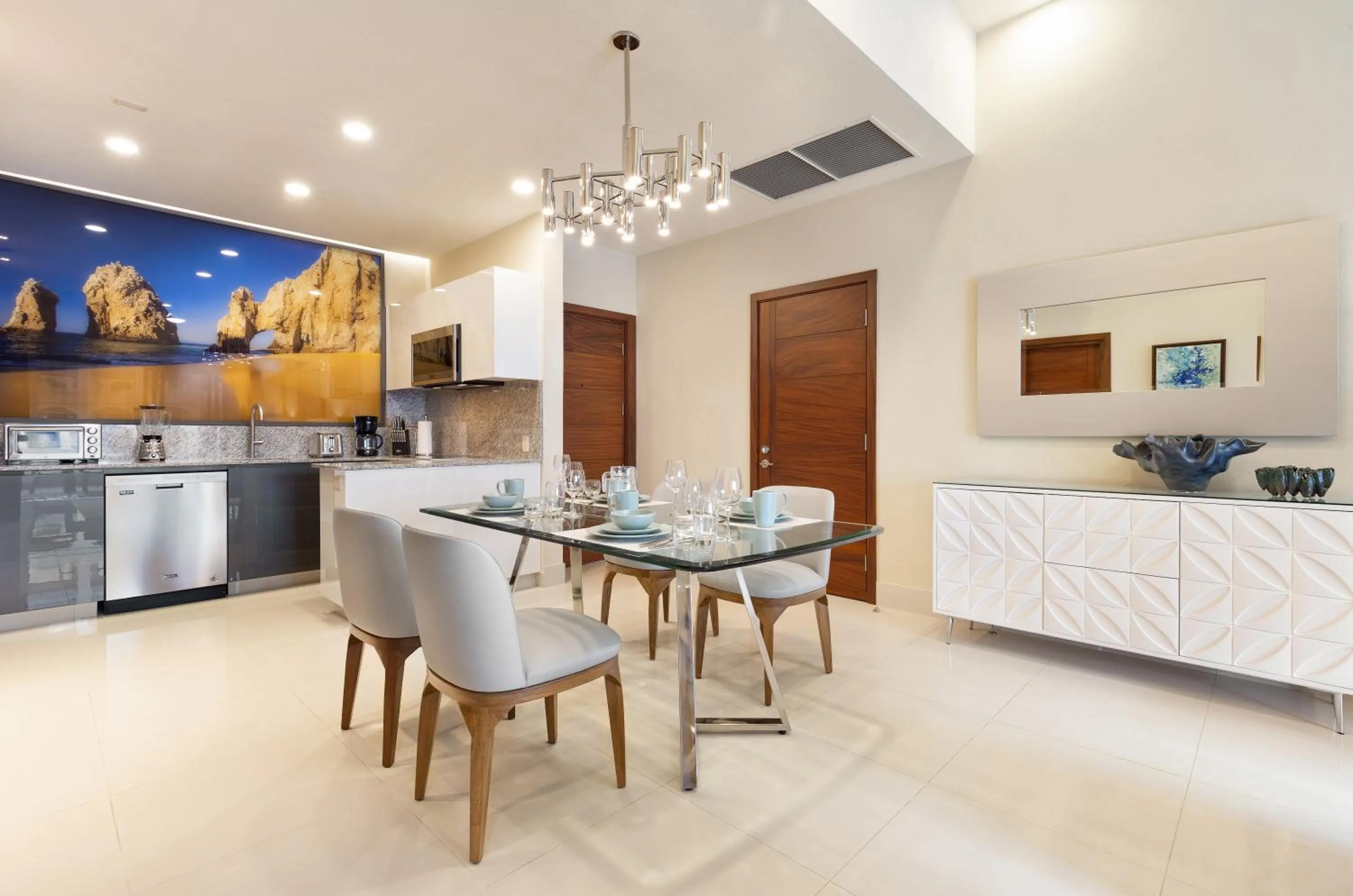 Kitchen or kitchenette in Villa La Valencia Beach Resort & Spa Los Cabos