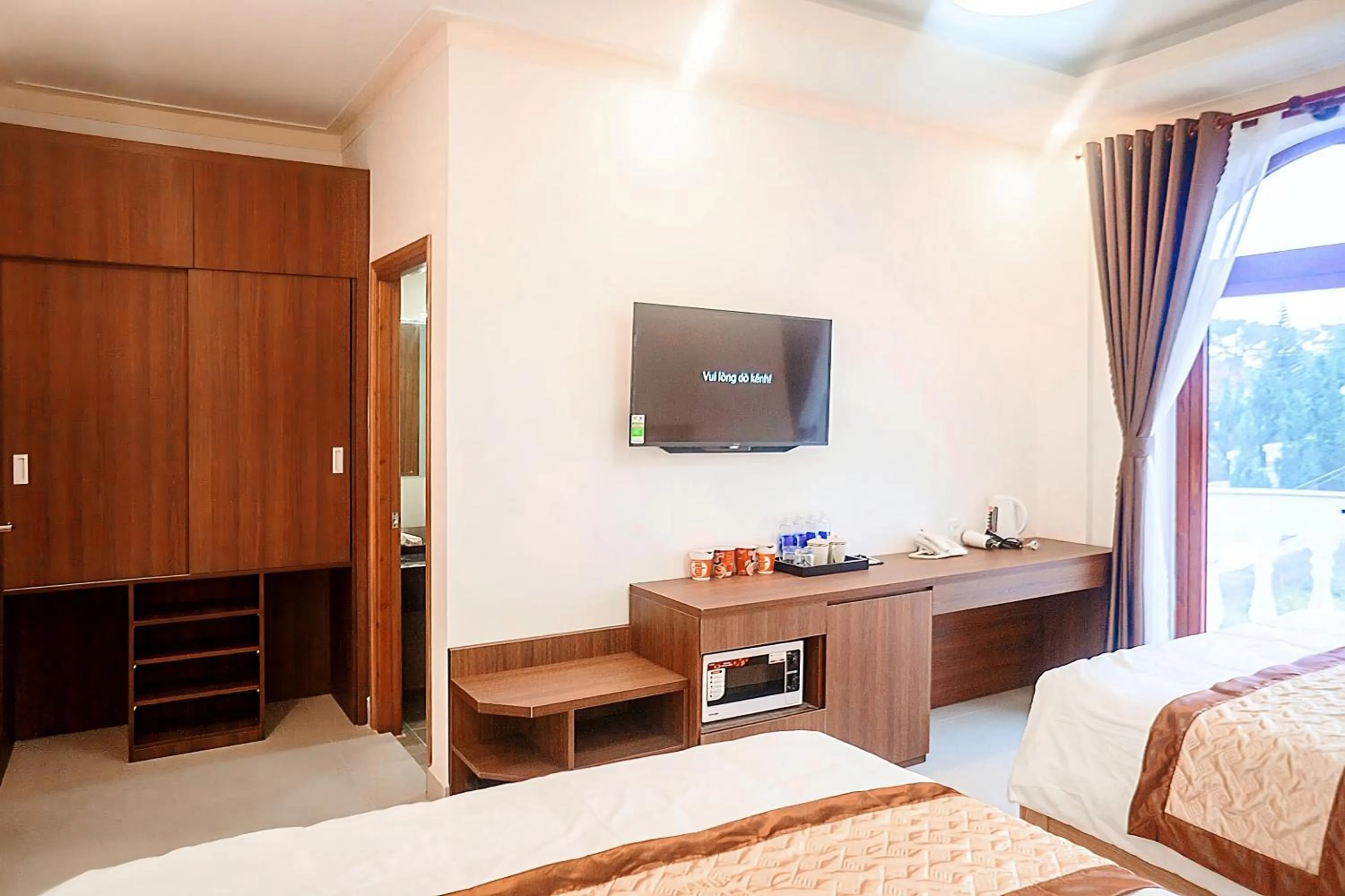 Bed in Hoàng Yến Villa Dalat