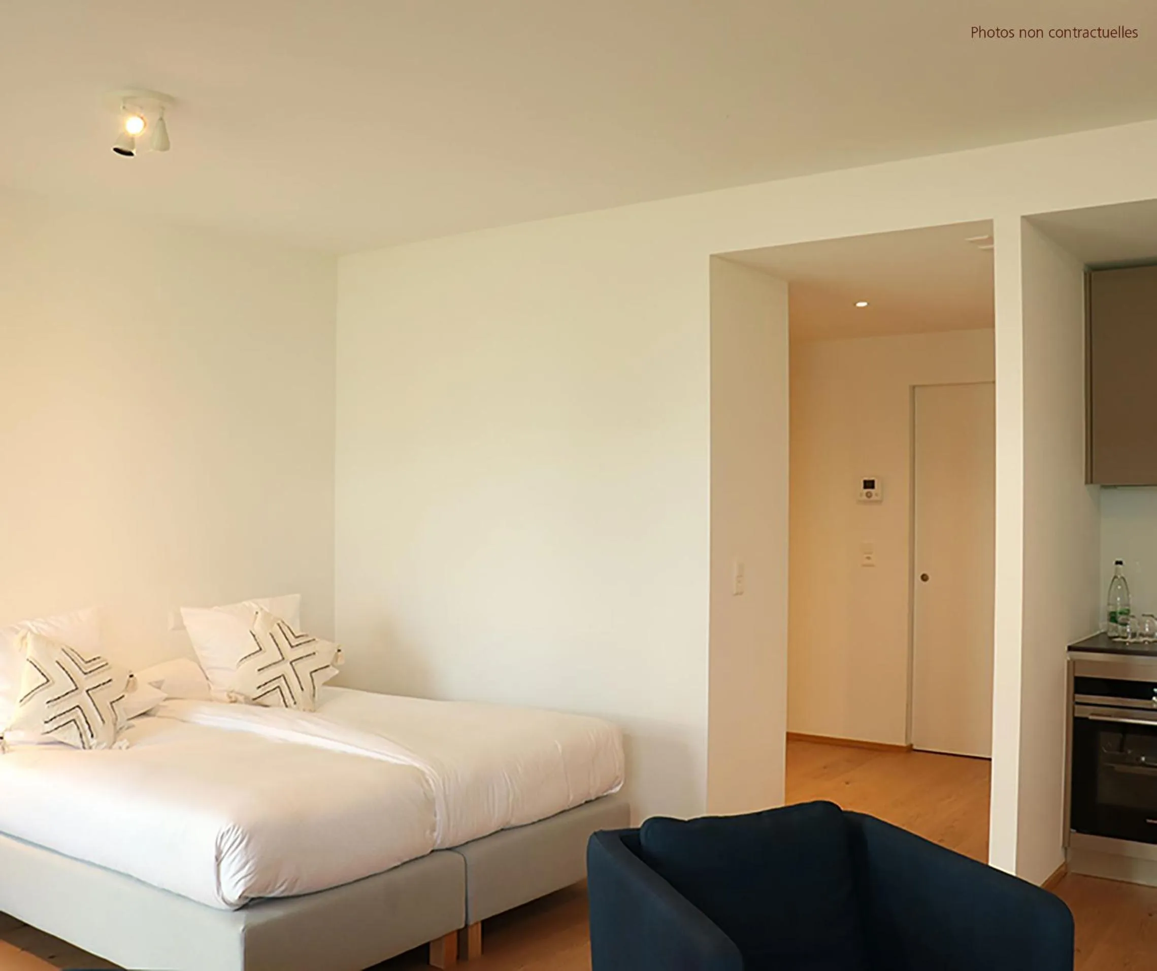 Bed in Hôtel Restaurant Port-Conty