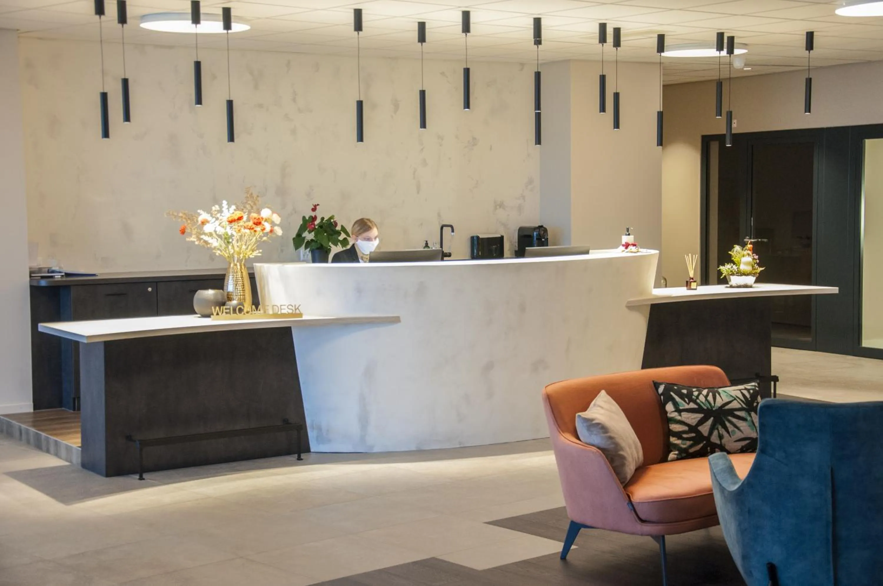 Lobby or reception in Hôtel Restaurant Port-Conty