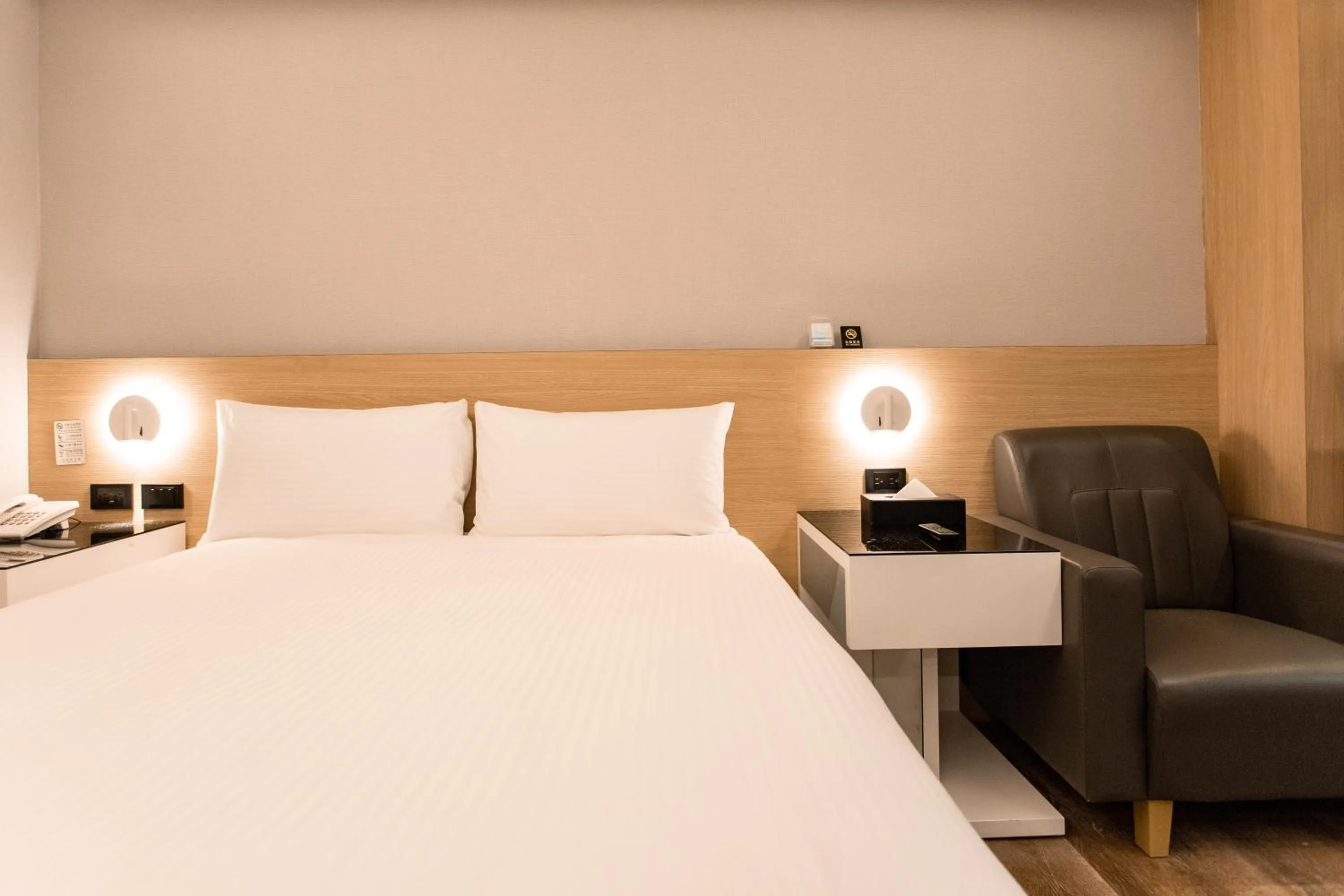 Bed in HUB HOTEL Tucheng