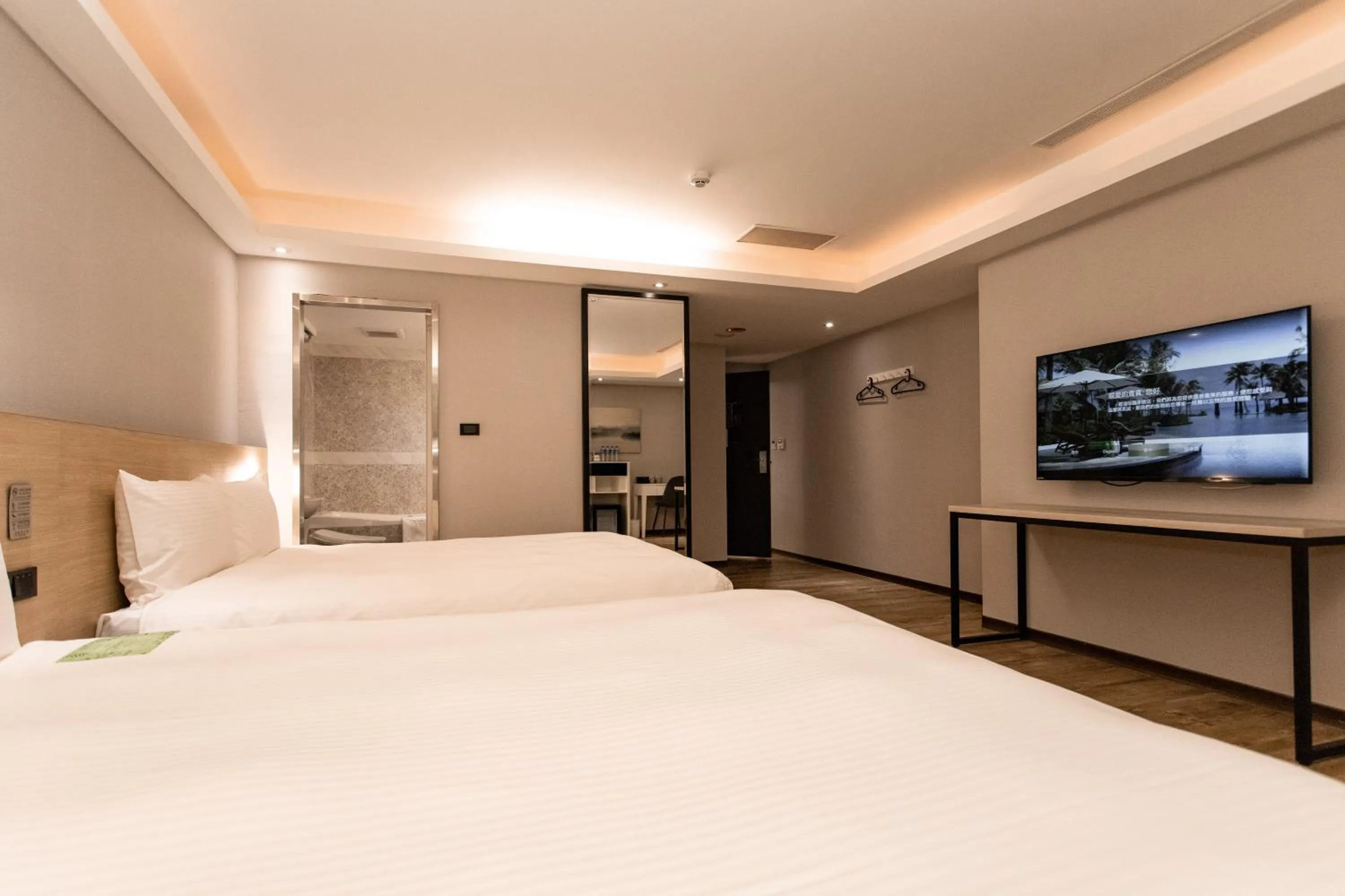 Bed in HUB HOTEL Tucheng