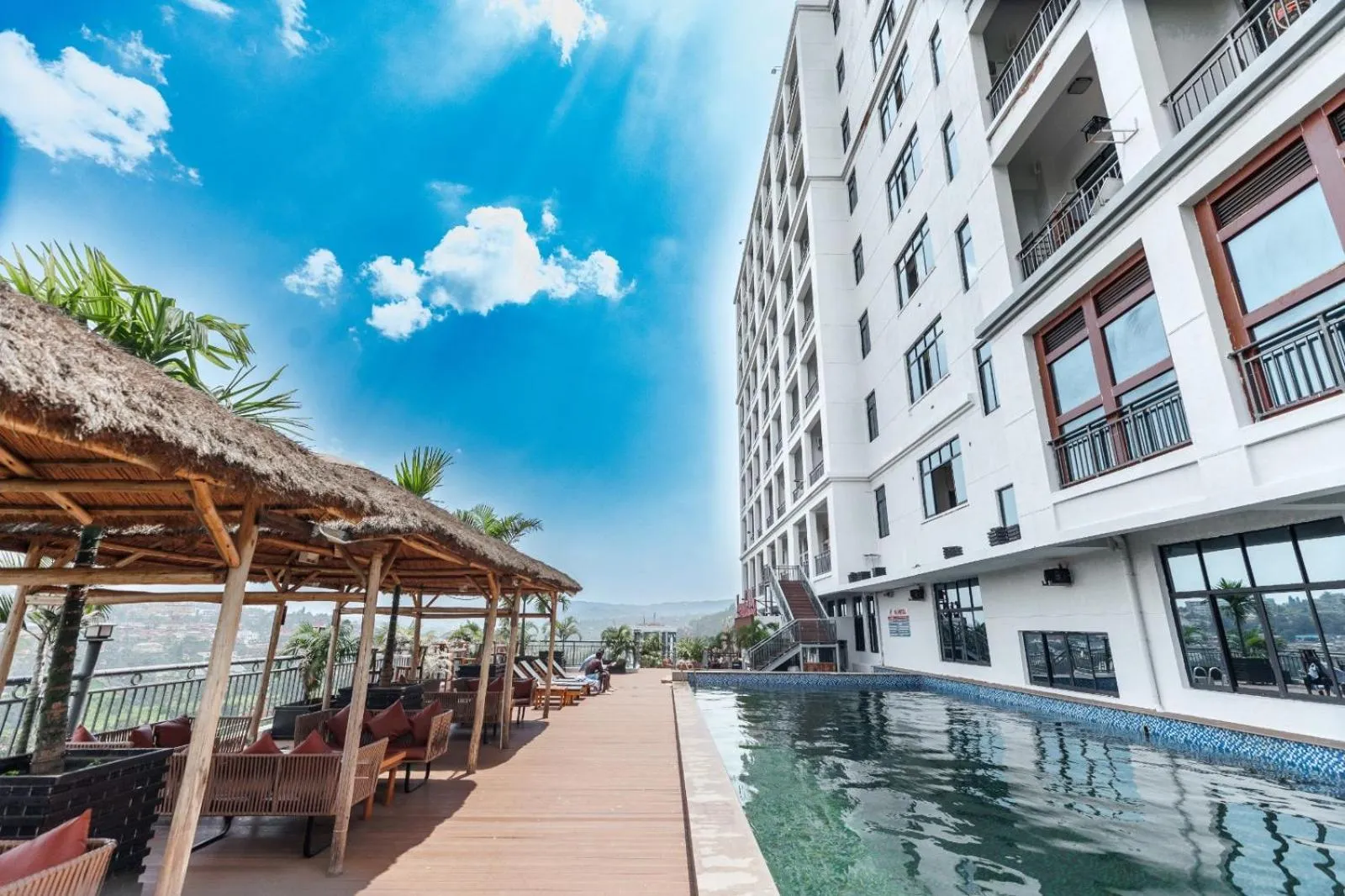 Pool view in M Hotel Kigali
