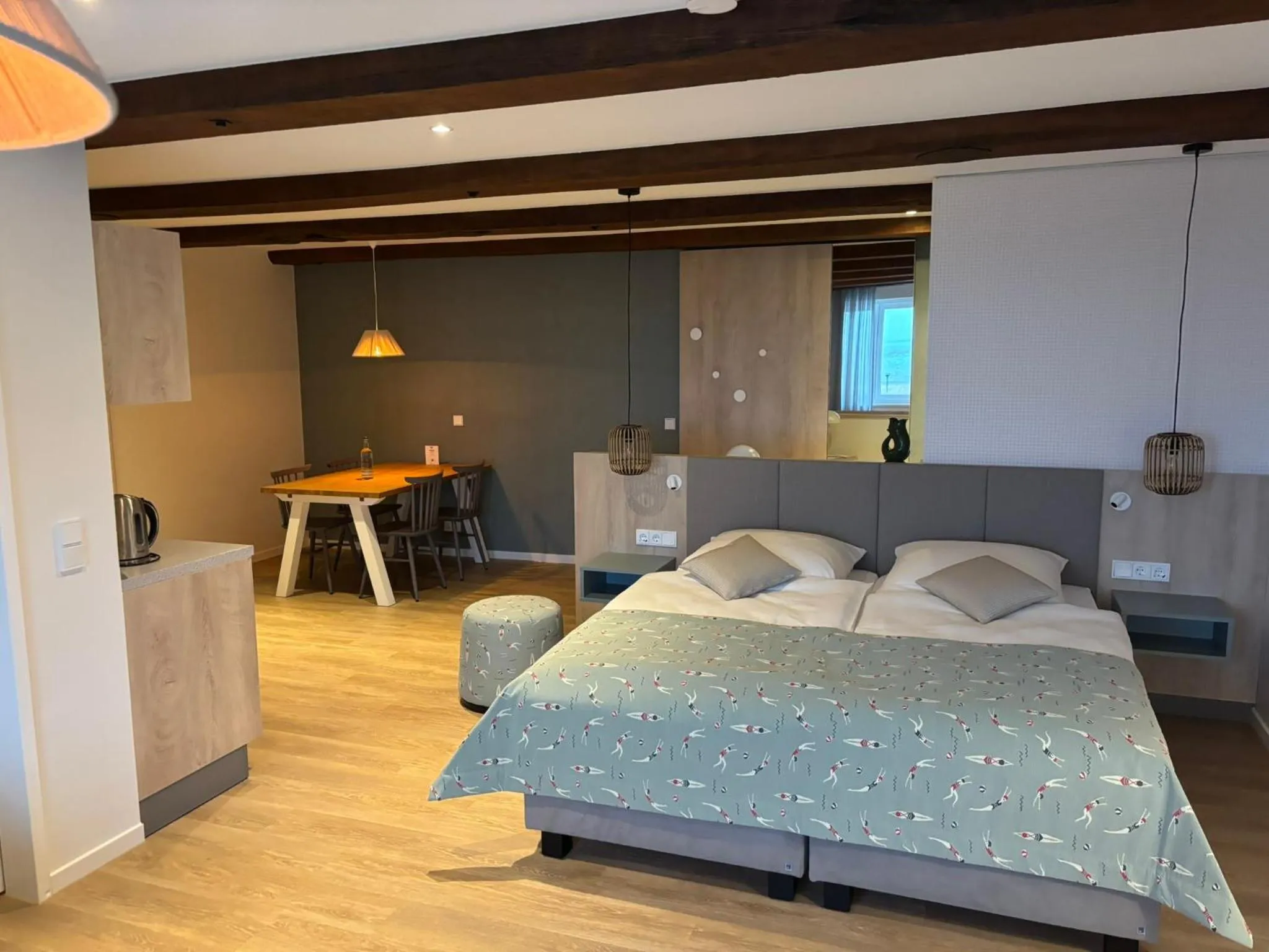 Bed in Hotel Strandhus