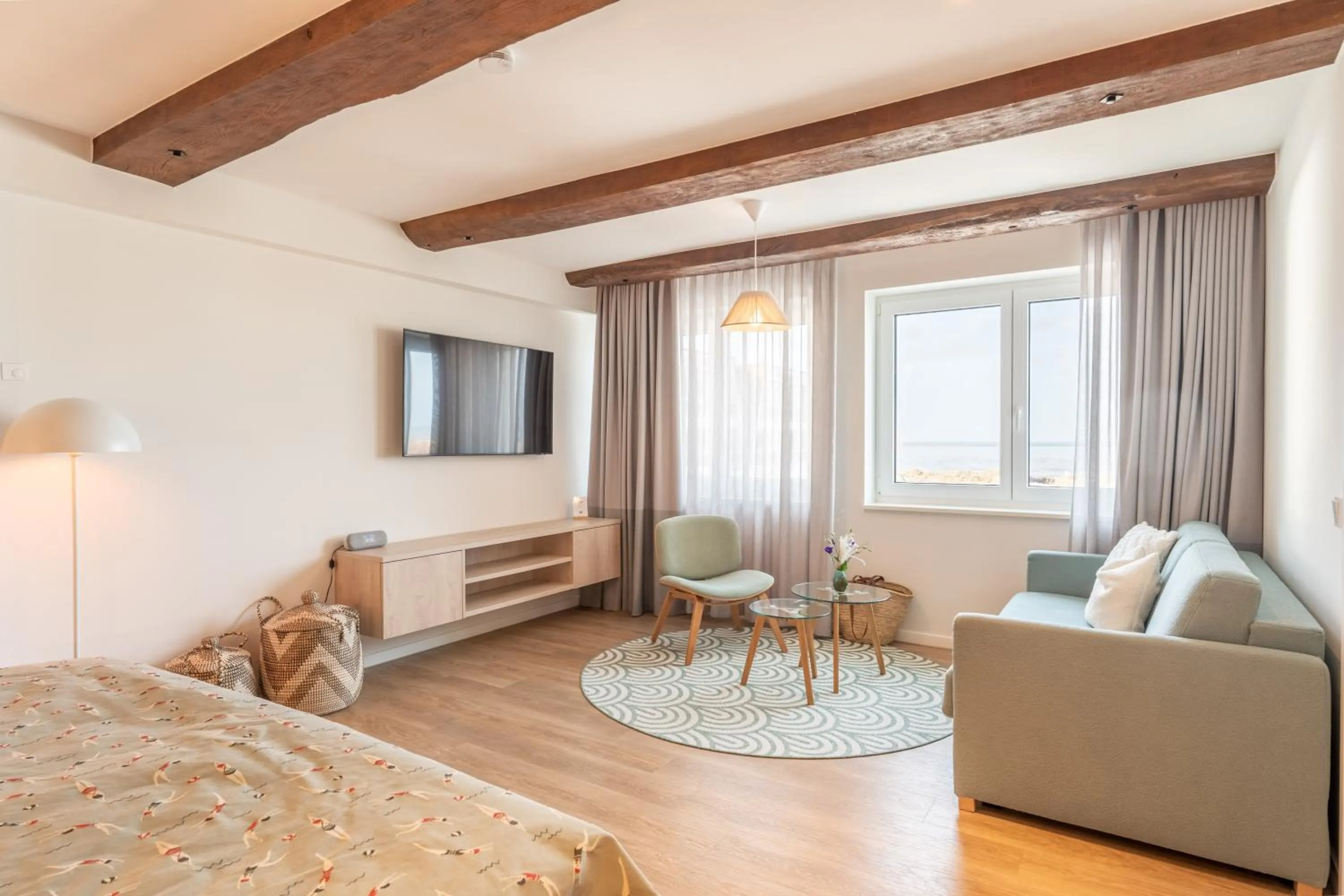 Bed in Hotel Strandhus