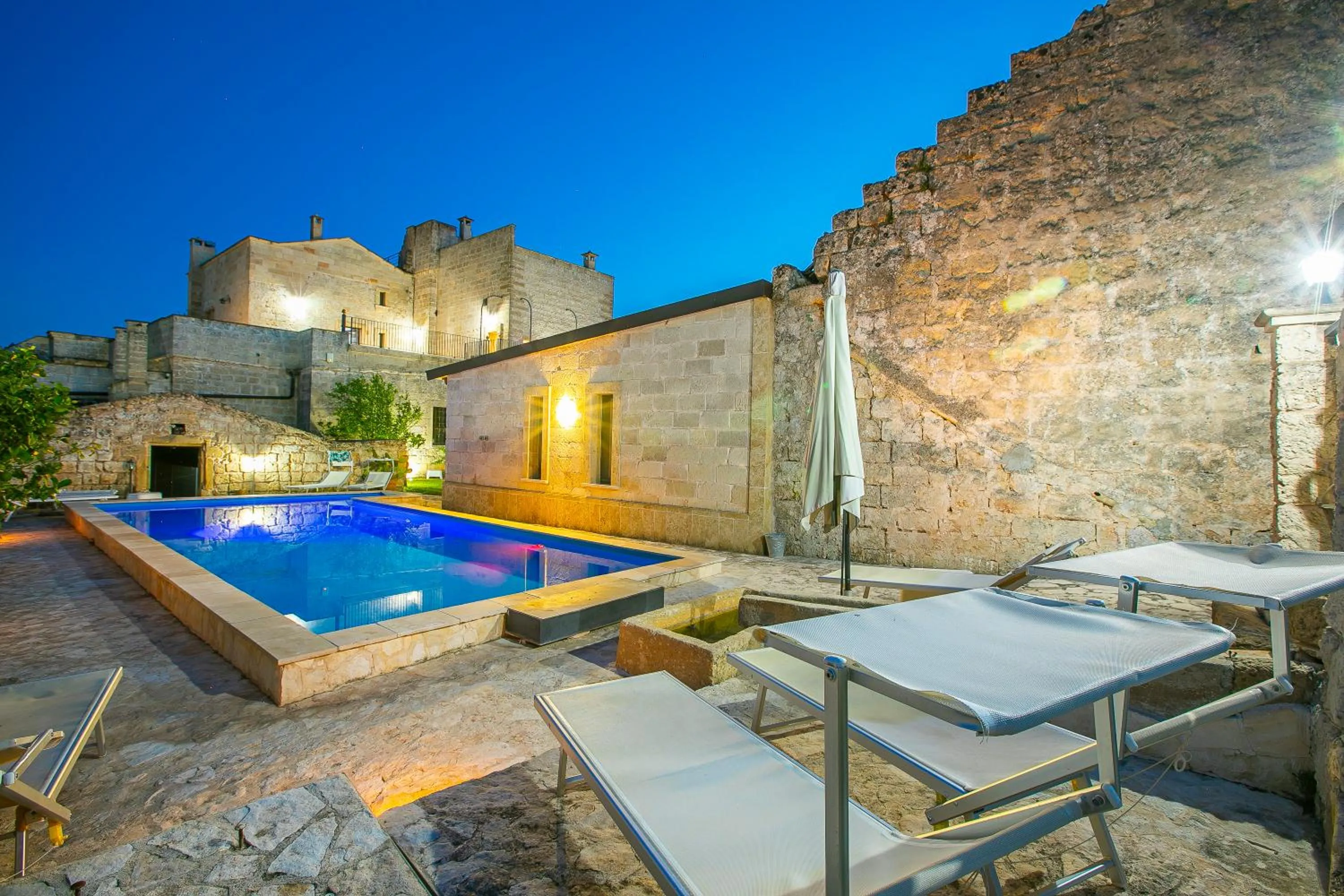 Pool view in Masseria Antoglia