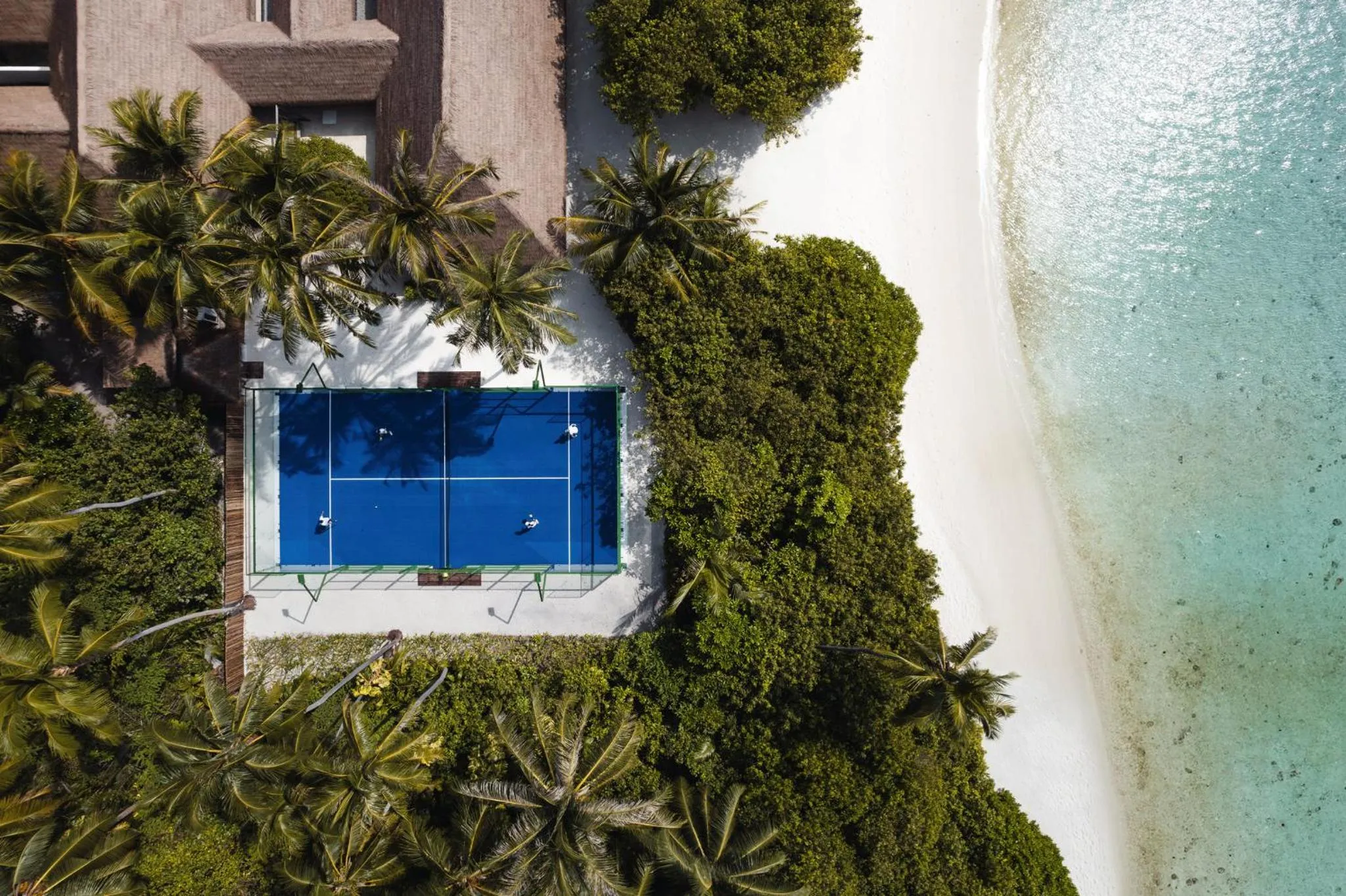 Tennis court in COMO Maalifushi
