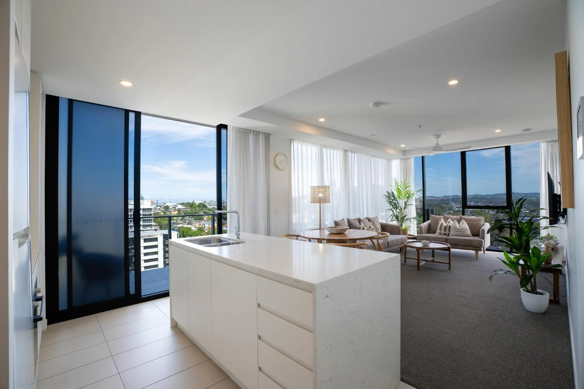 Living room in X Kirra Apartments