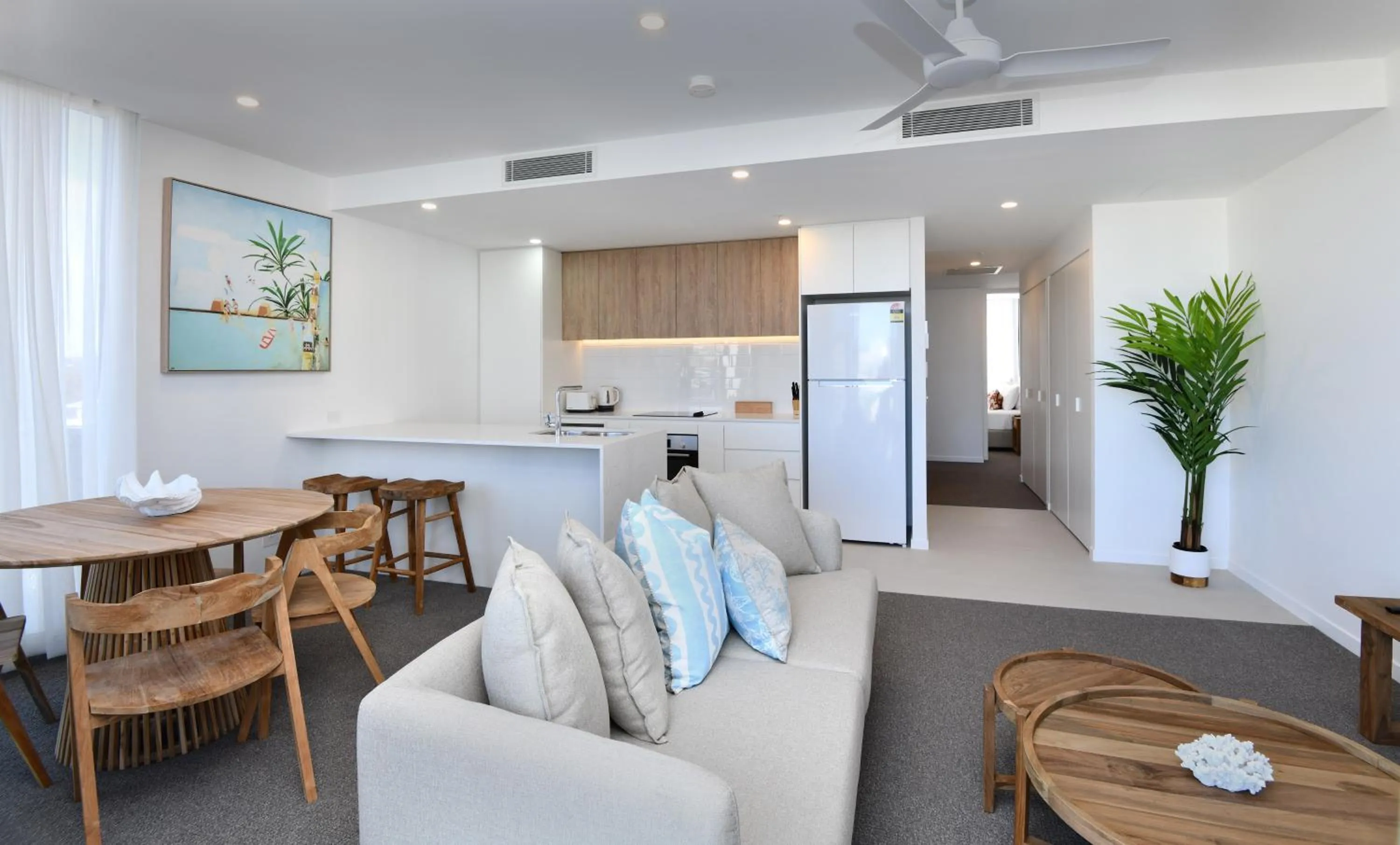 Living room in X Kirra Apartments