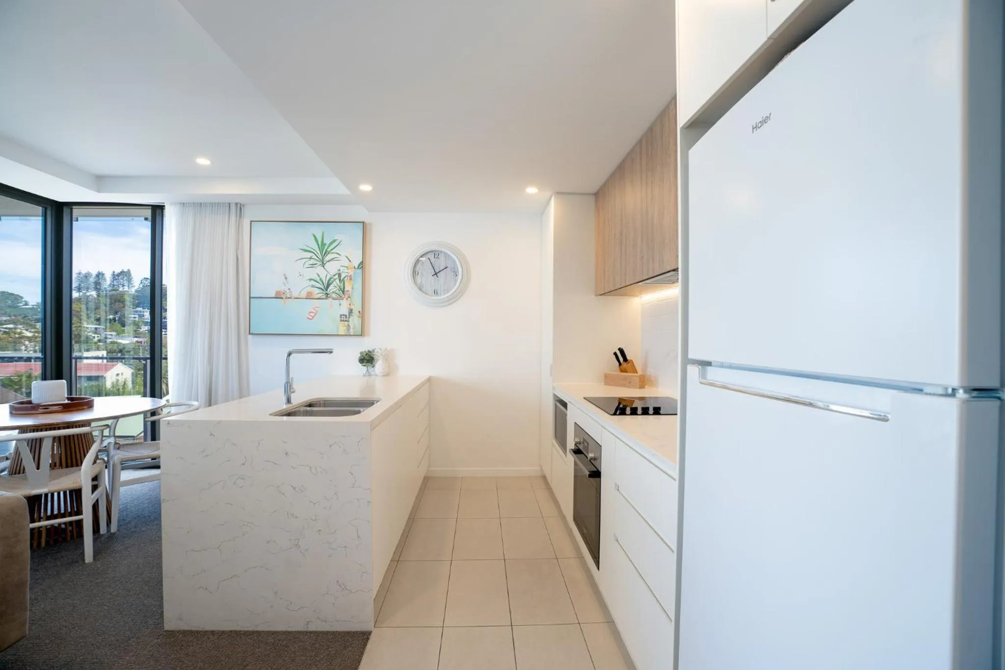 Dining area in X Kirra Apartments