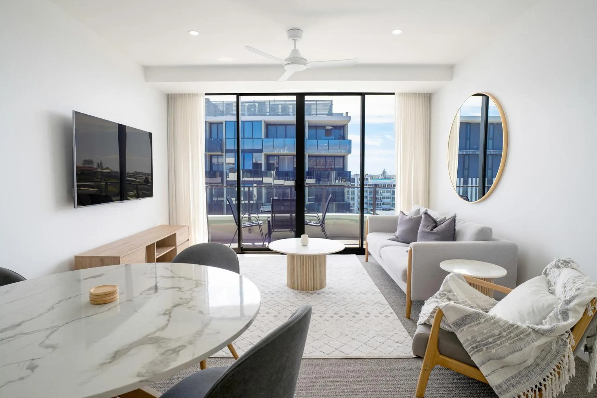 Living room in X Kirra Apartments