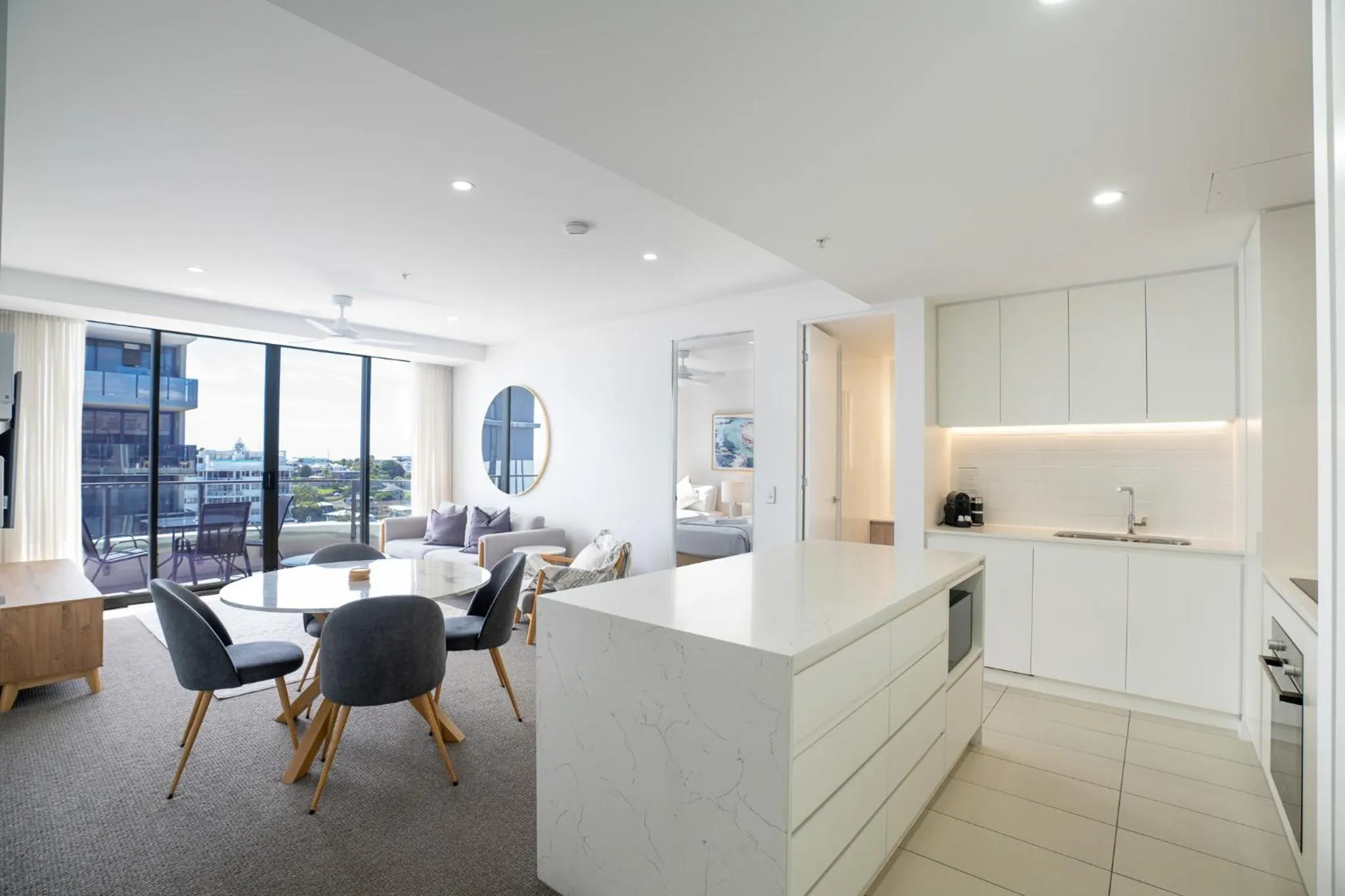 Living room in X Kirra Apartments