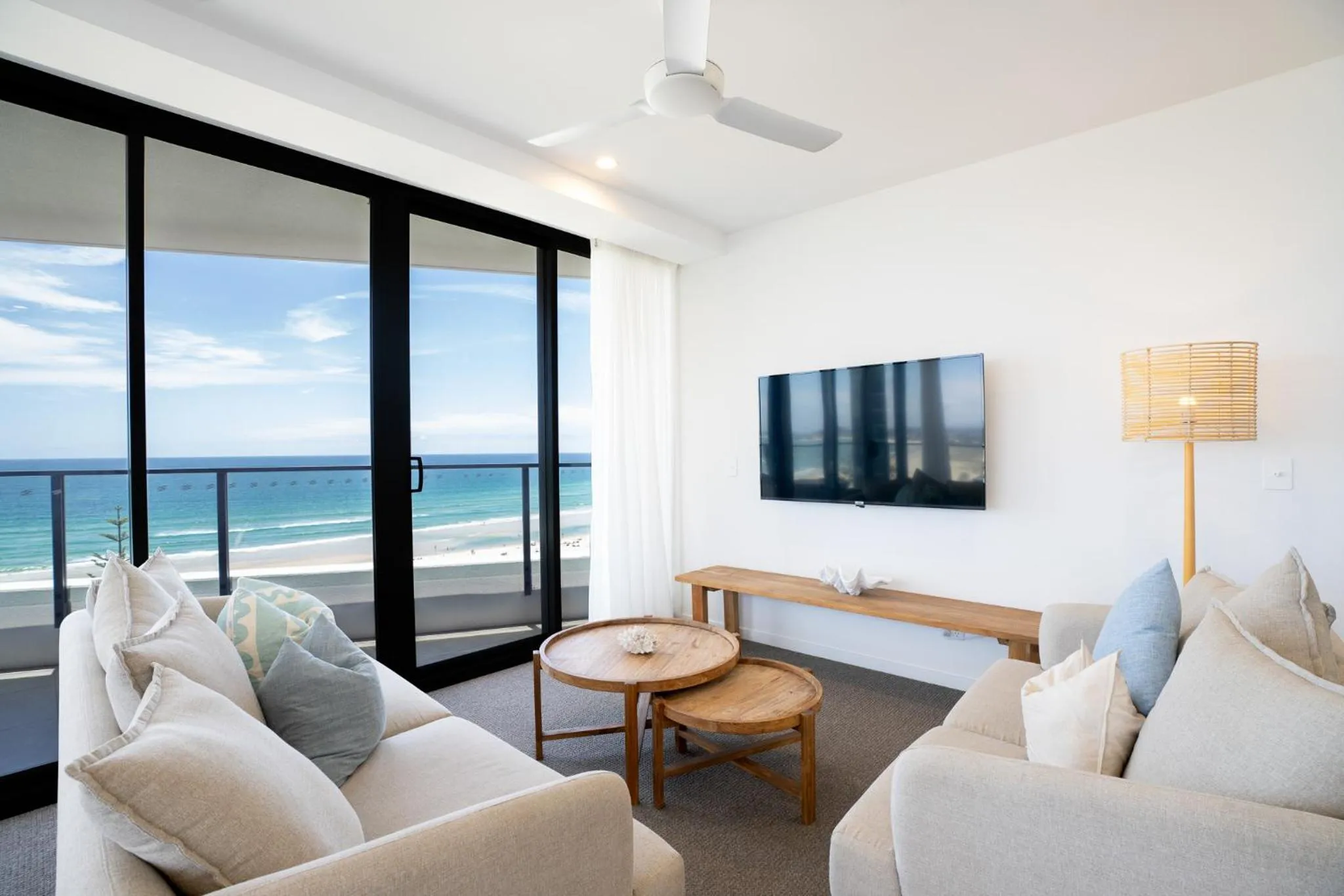 Living room in X Kirra Apartments