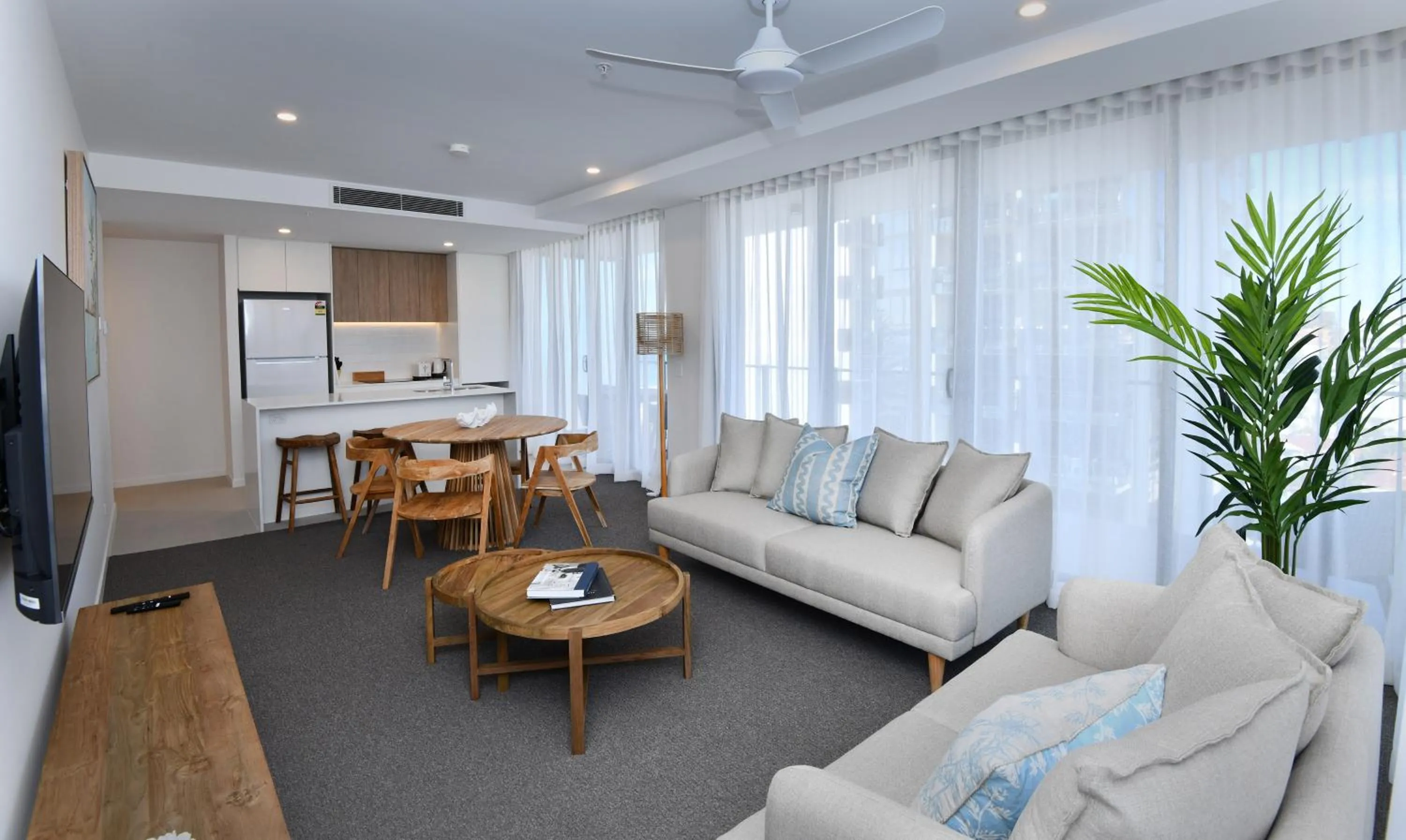 Living room in X Kirra Apartments