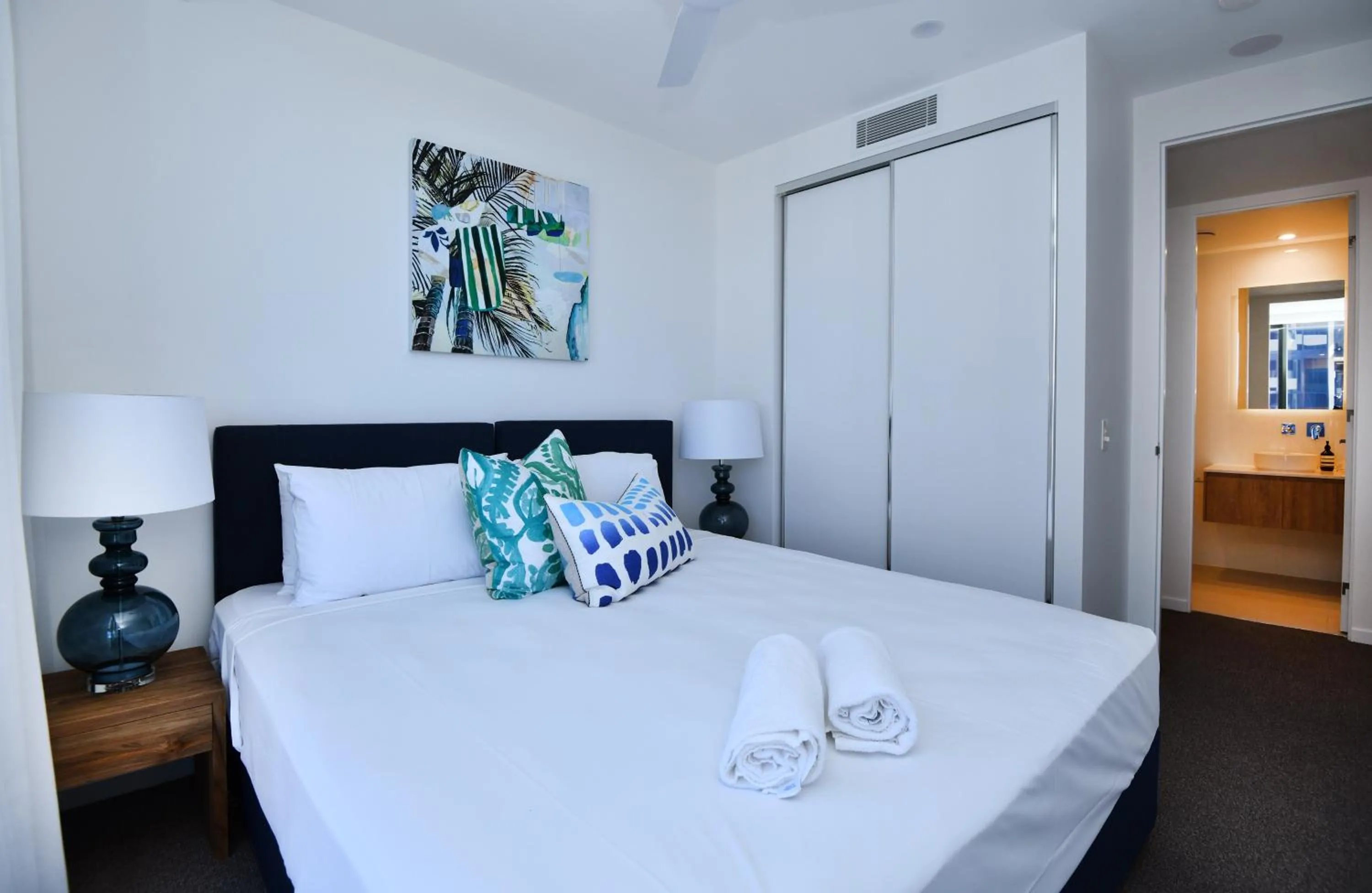 Bed in X Kirra Apartments