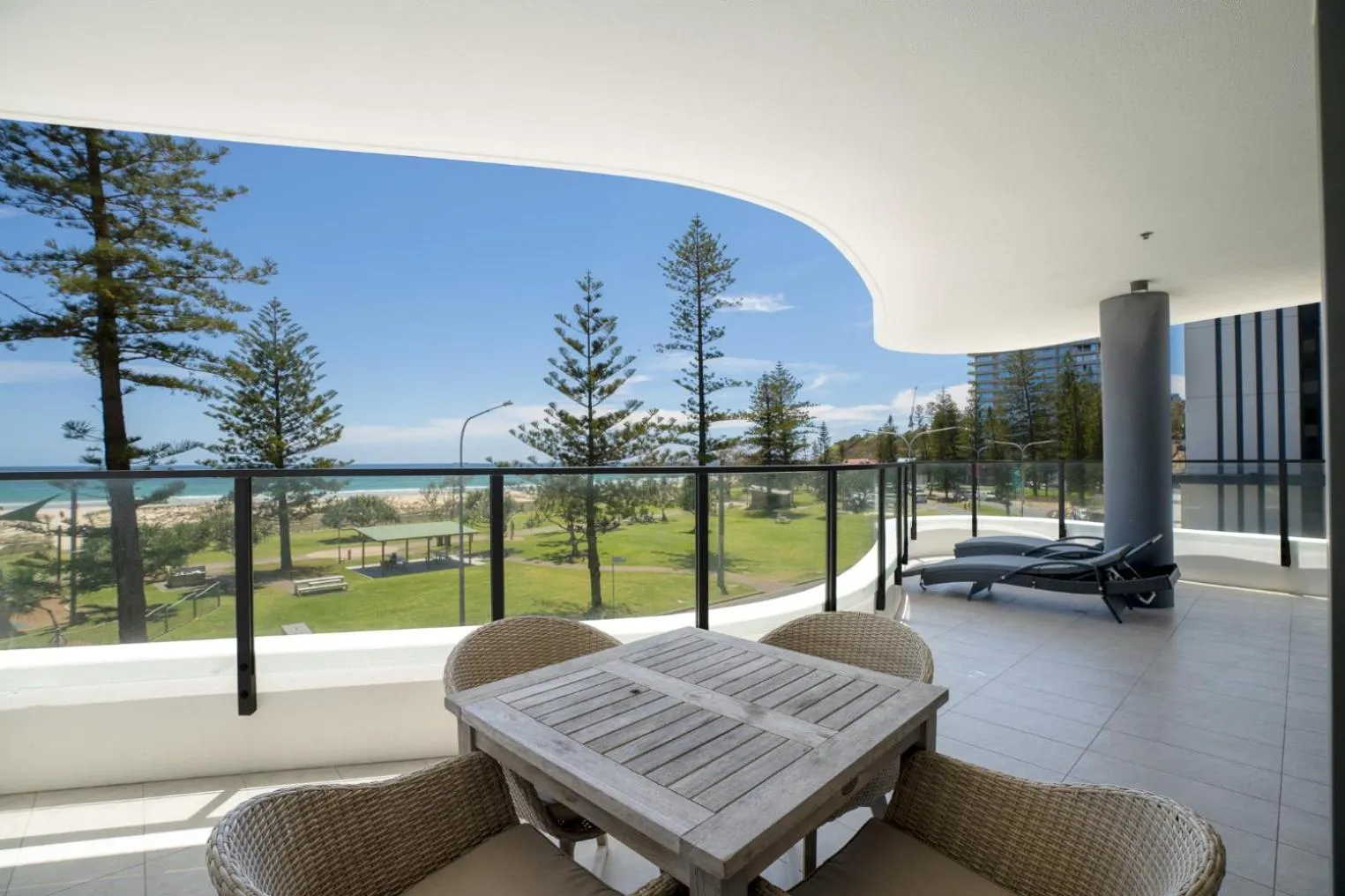 Patio in X Kirra Apartments