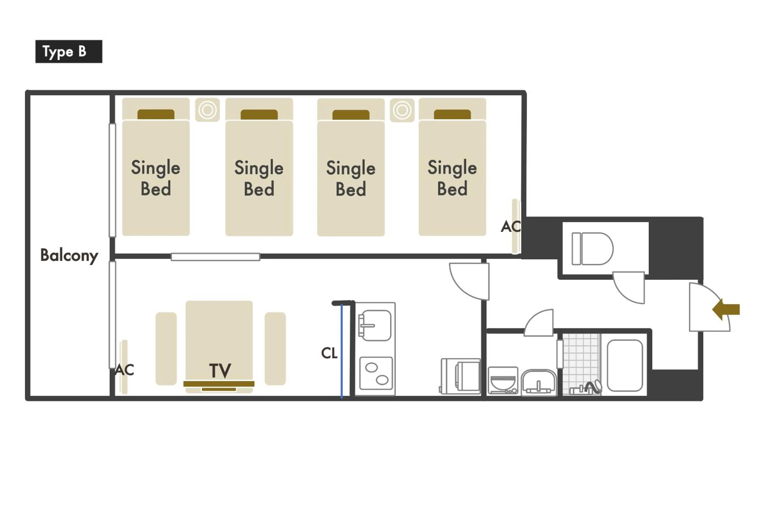 Floor plan in Hotel Piacere NAMBA