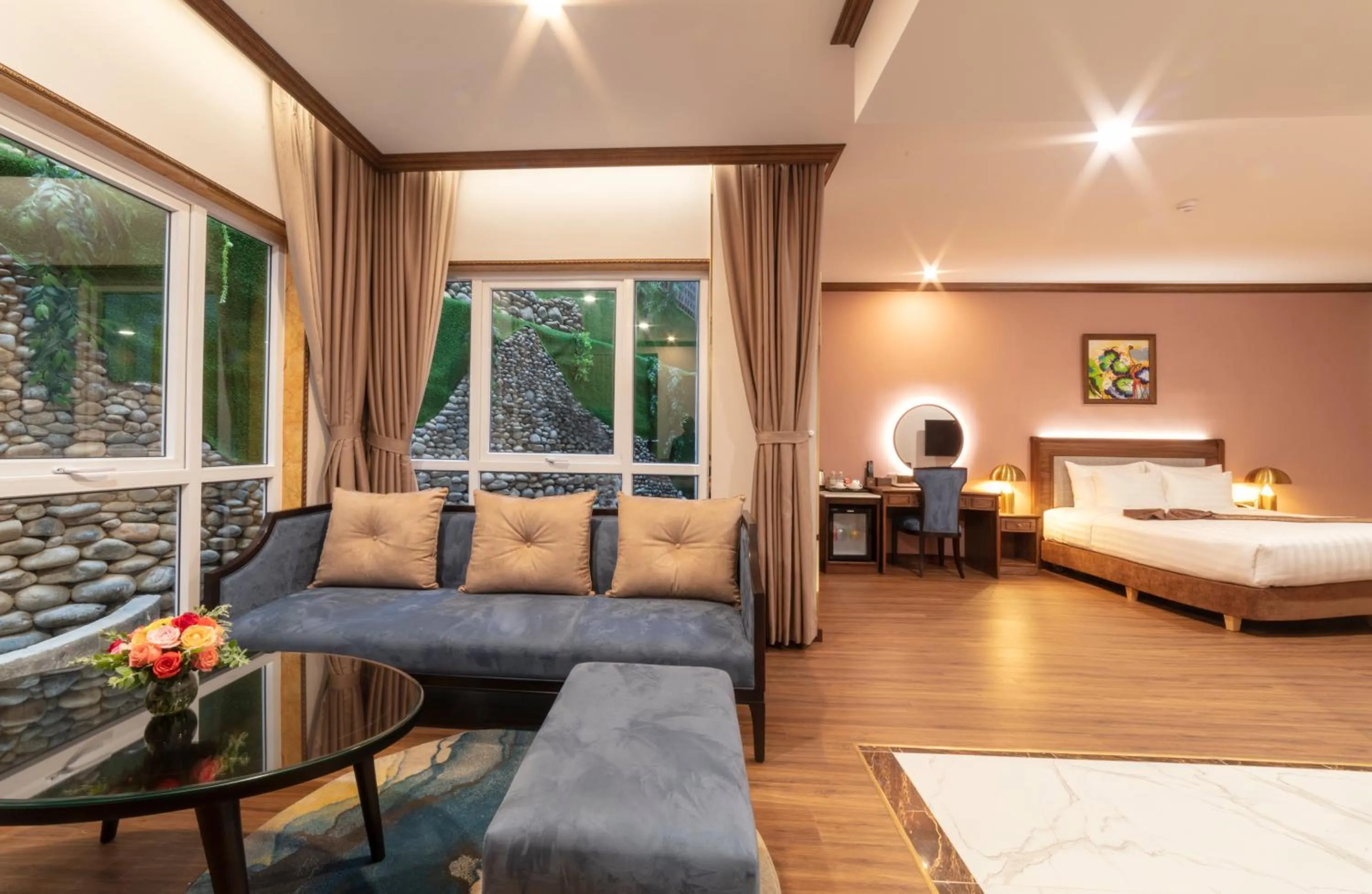 View (from property/room), Bed in Marigold Hotel Dalat