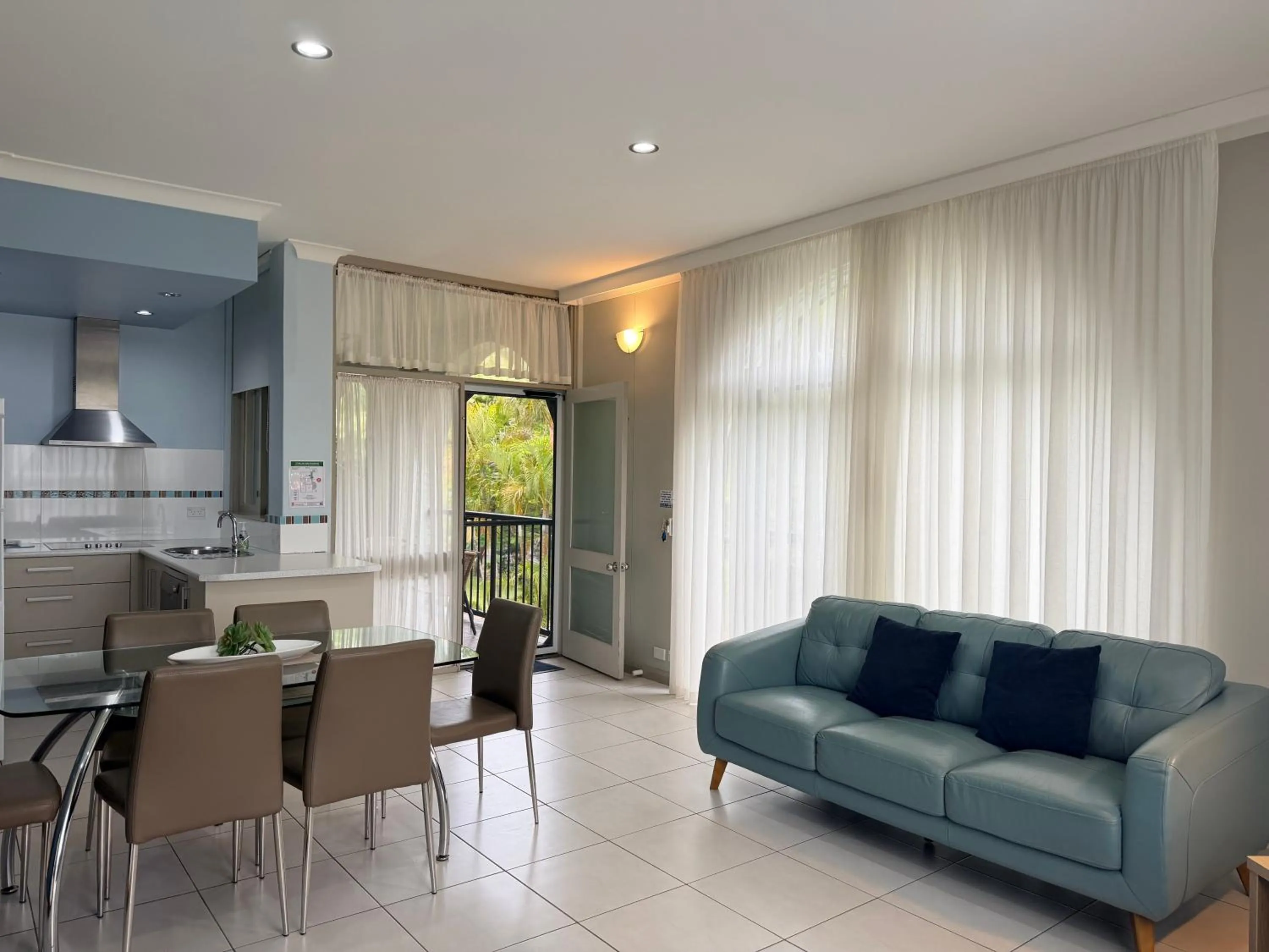 Living room in Korora Bay Village Resort