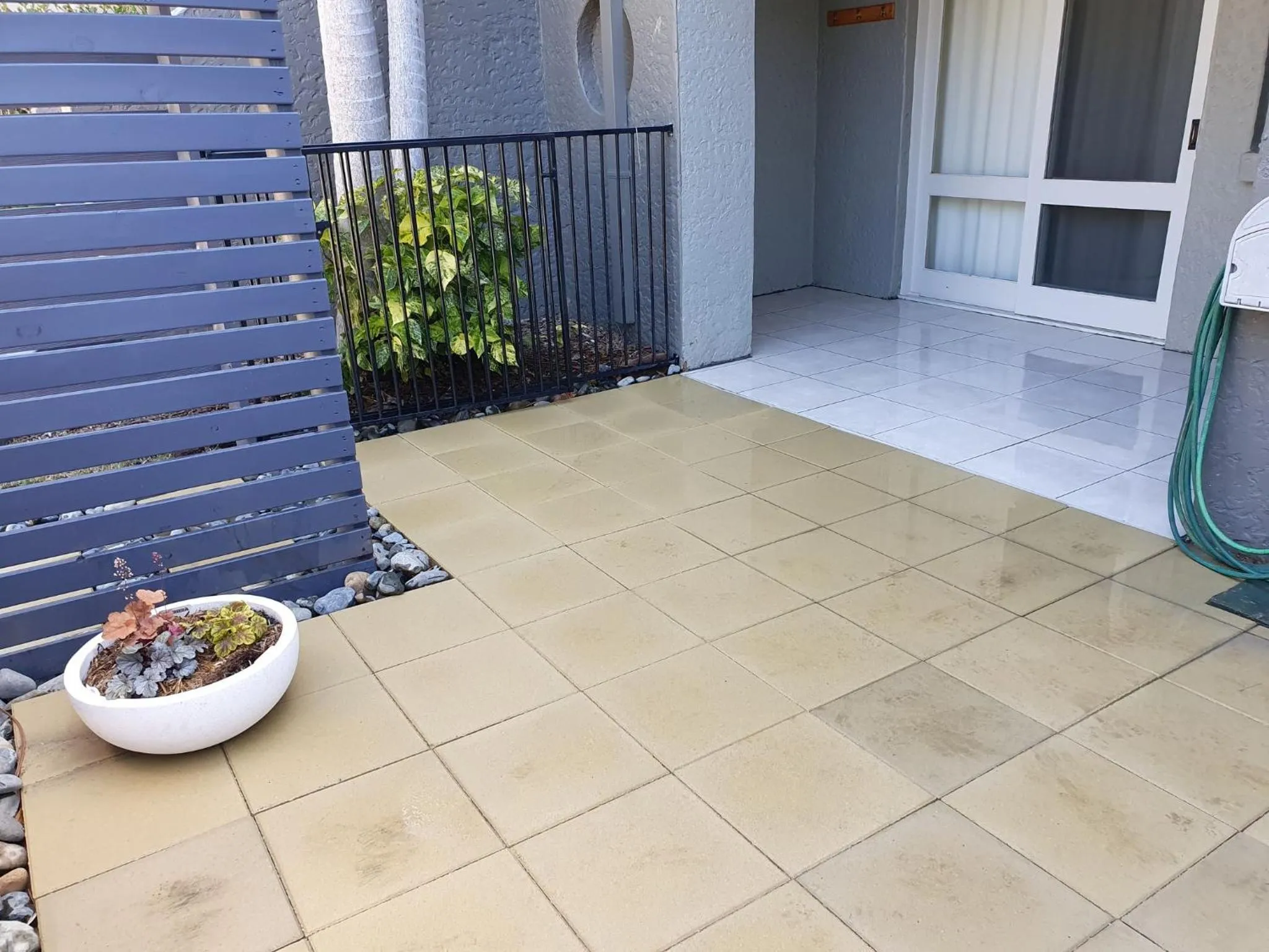 Patio in Korora Bay Village Resort