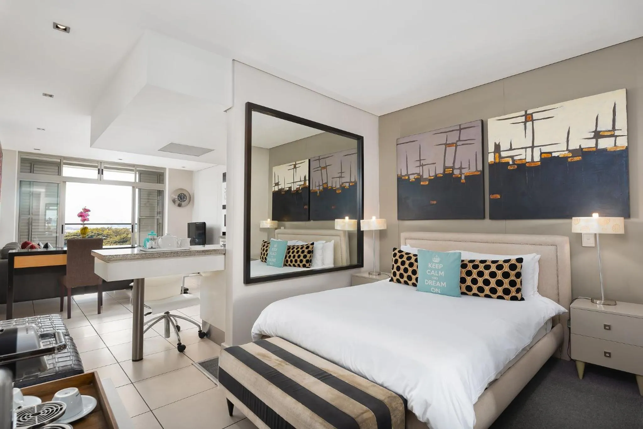 Photo of the whole room, Bed in HarbourEdge Suites by Totalstay