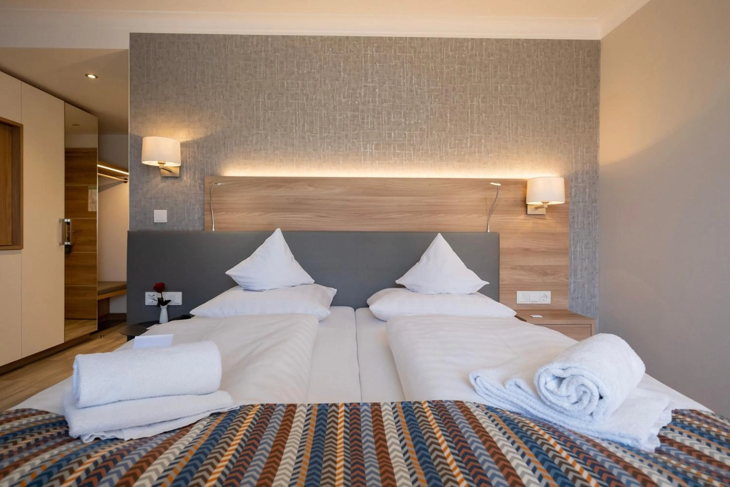 Bed in Hotel St. Wolfgang