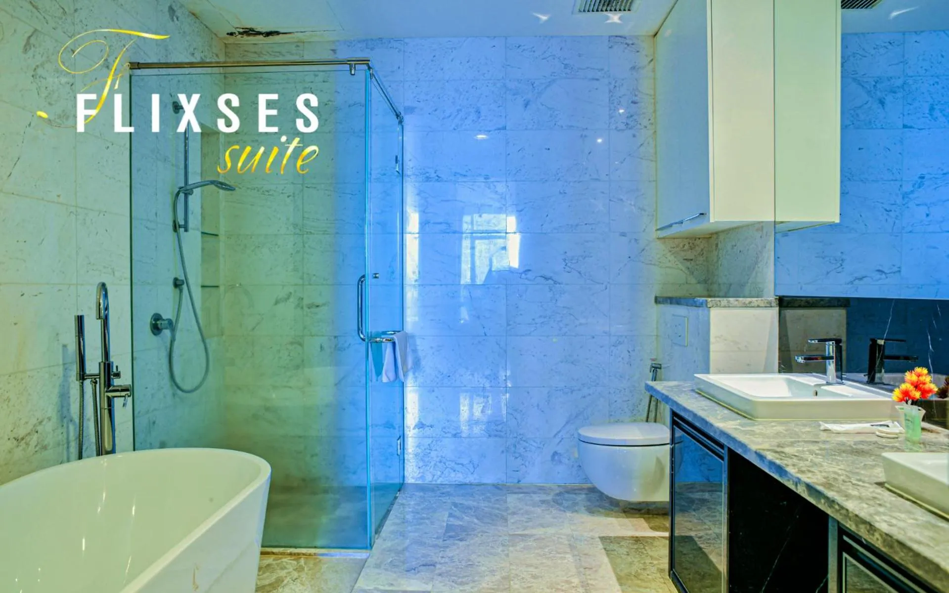Shower in Flixses Suites at Platinum KLCC
