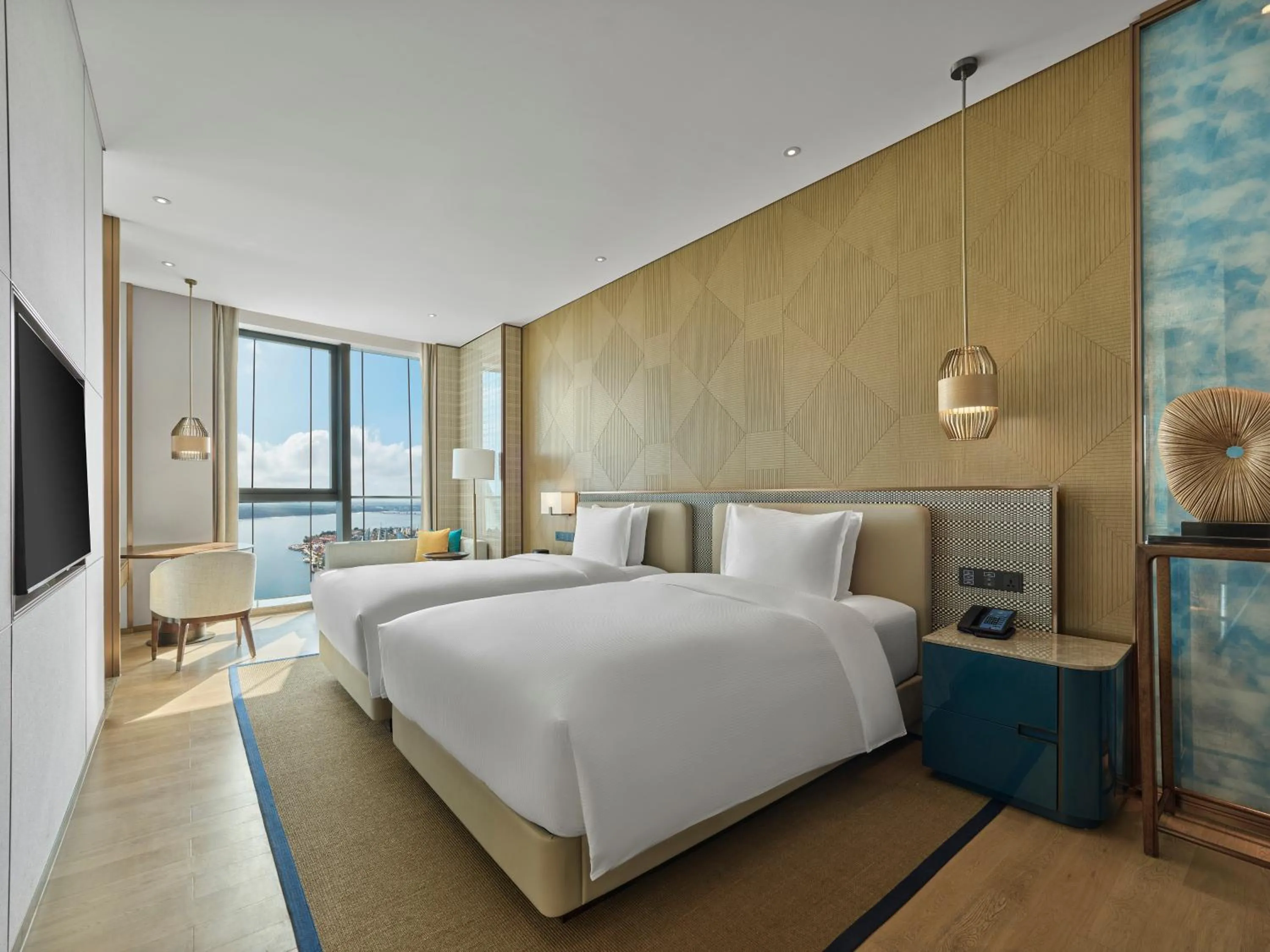Bedroom, Bed in Hilton Hainan Ocean Flower Island