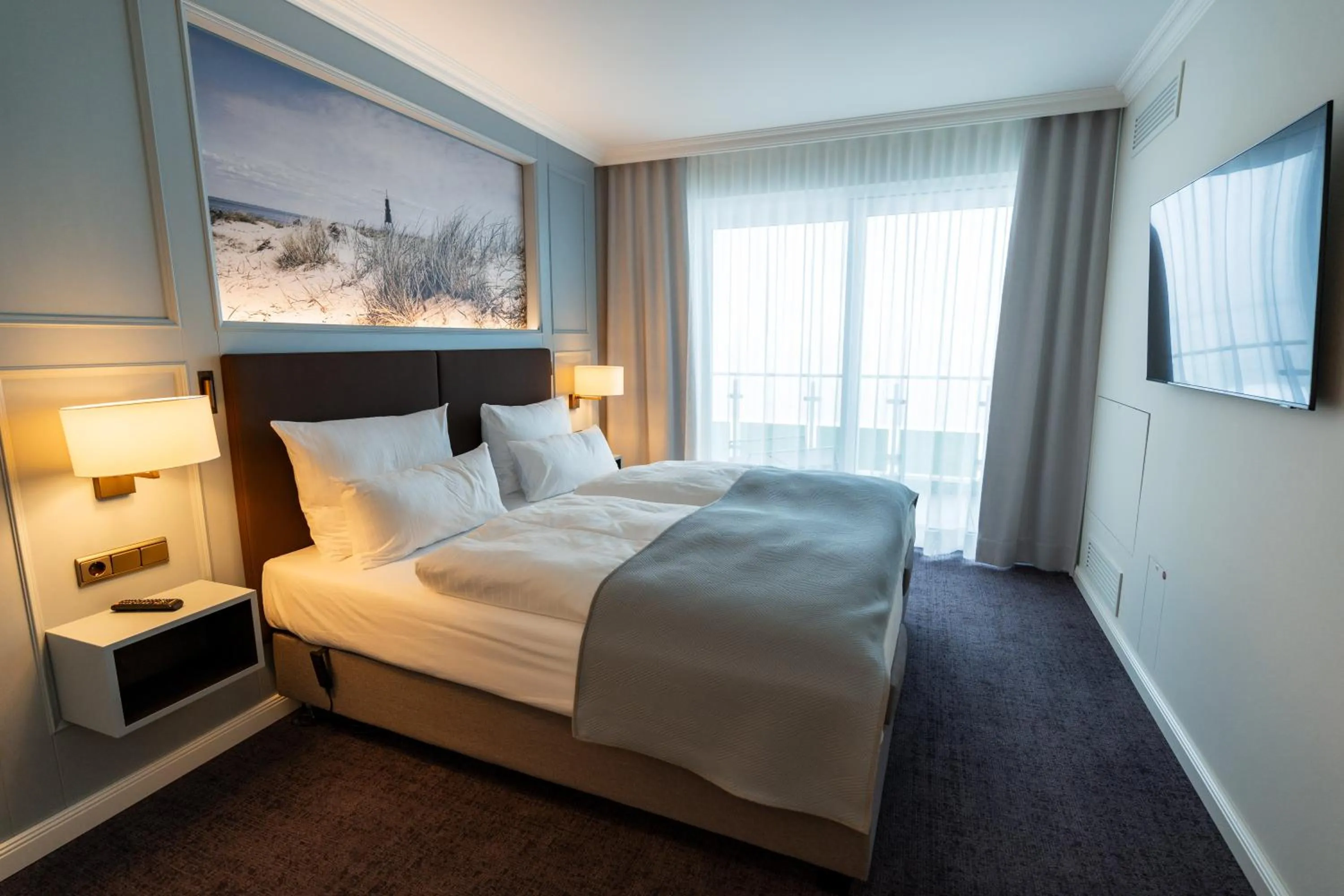 Bed in Hotel Strandperle