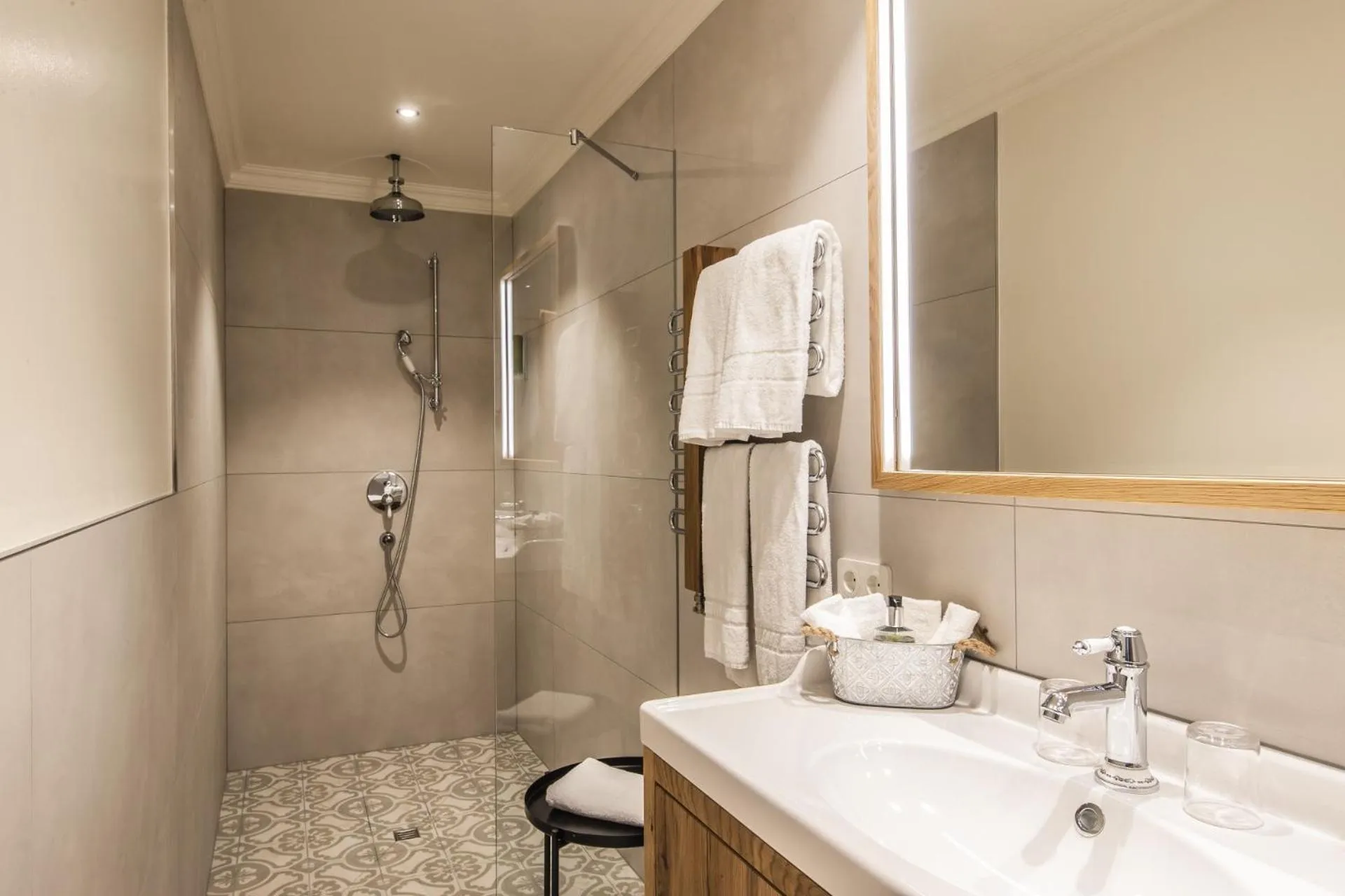 Shower in Berghaus Schröcken - Hotel Apartments Spa