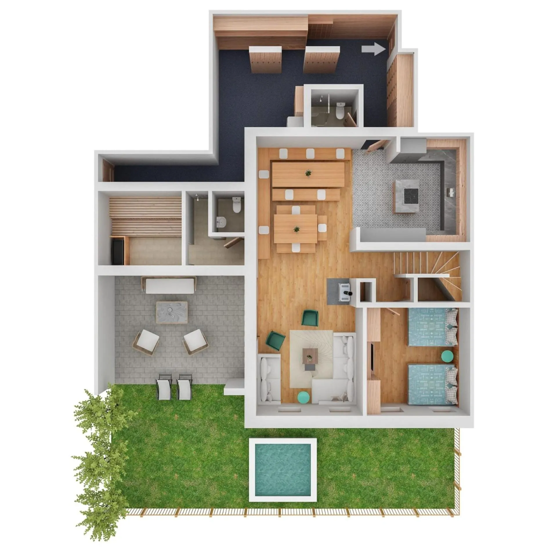 Floor plan in Berghaus Schröcken - Hotel Apartments Spa