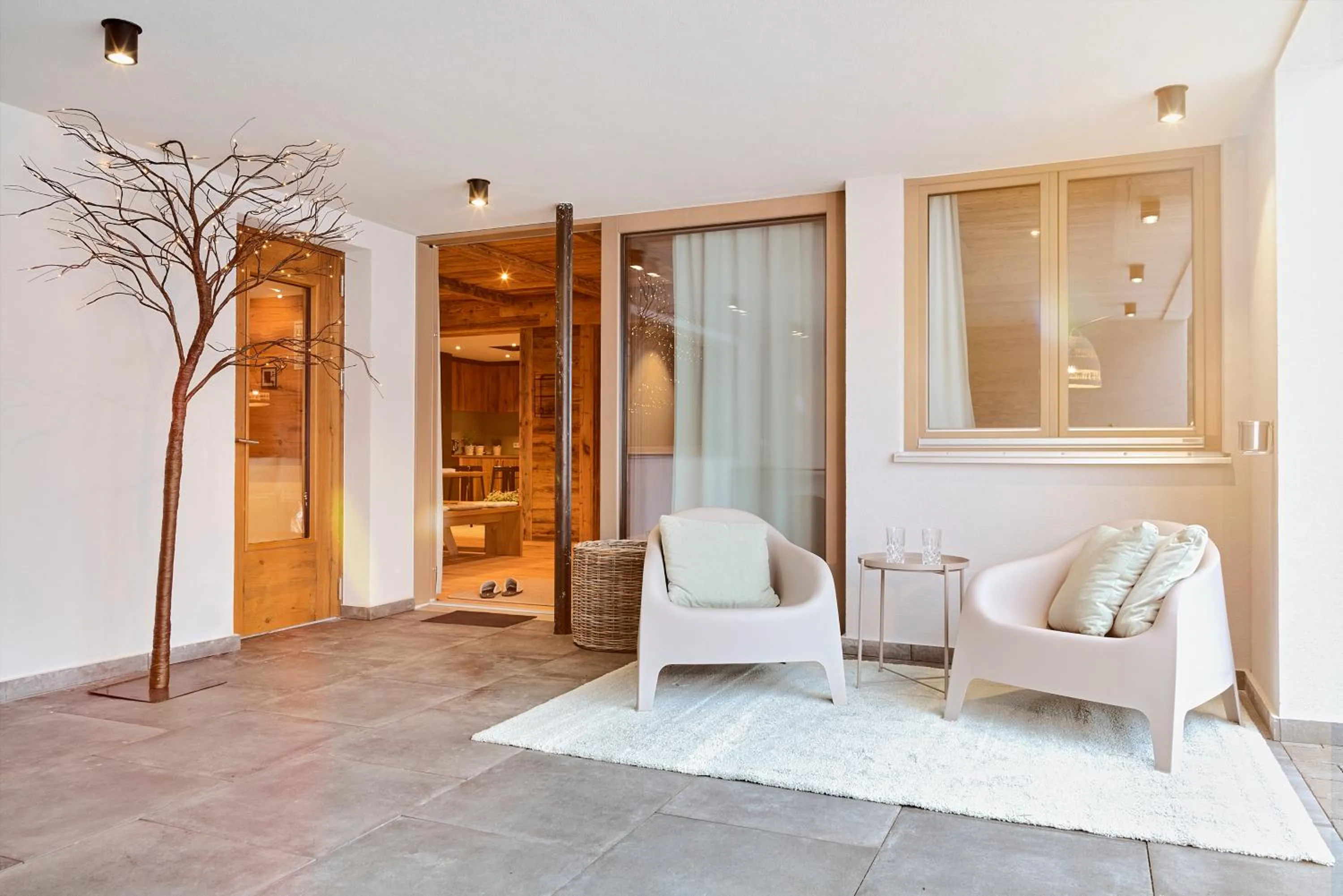 Balcony/Terrace in Berghaus Schröcken - Hotel Apartments Spa