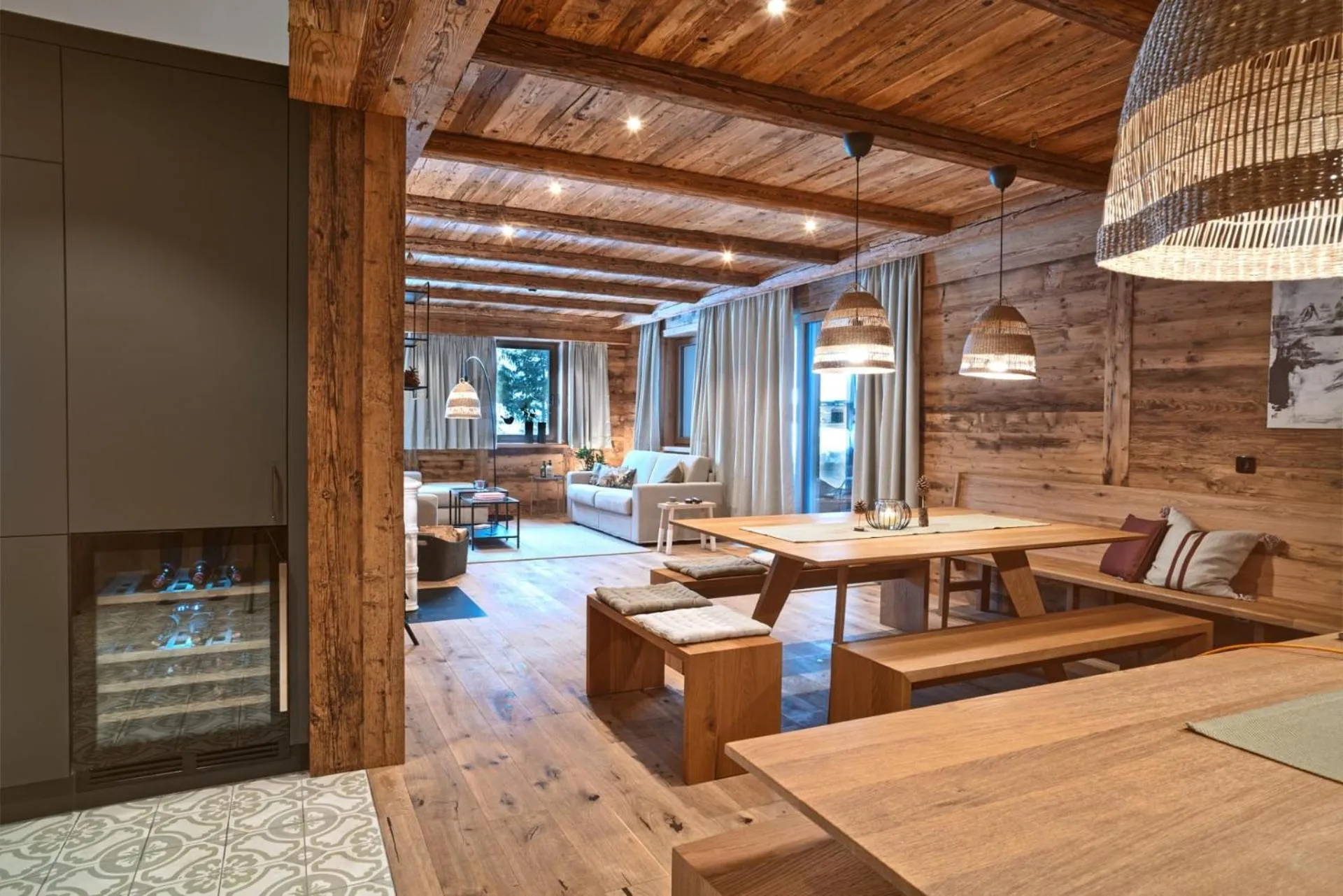 Living room in Berghaus Schröcken - Hotel Apartments Spa